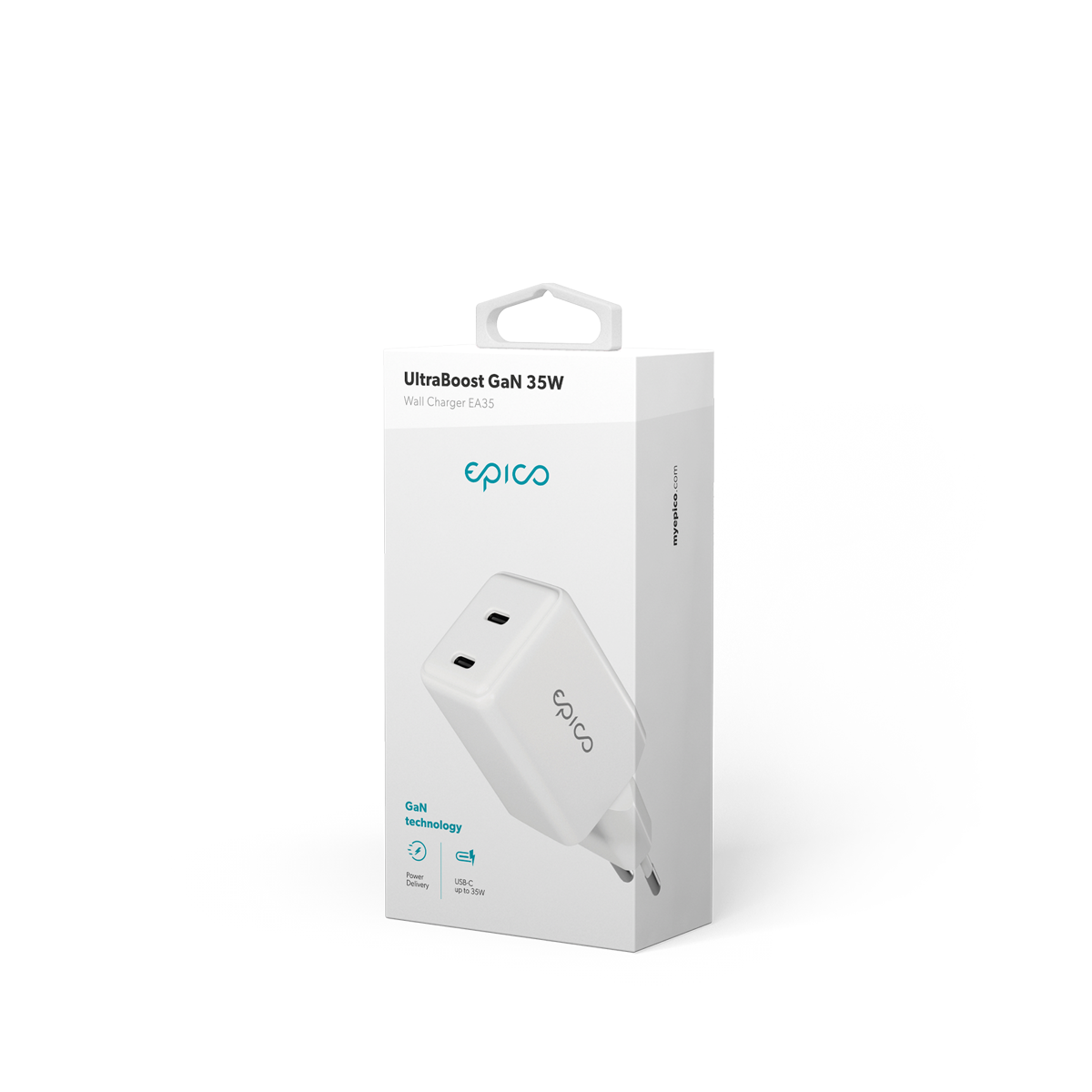 EPICO UltraBoost 35W GaN töltőadapter - fehér