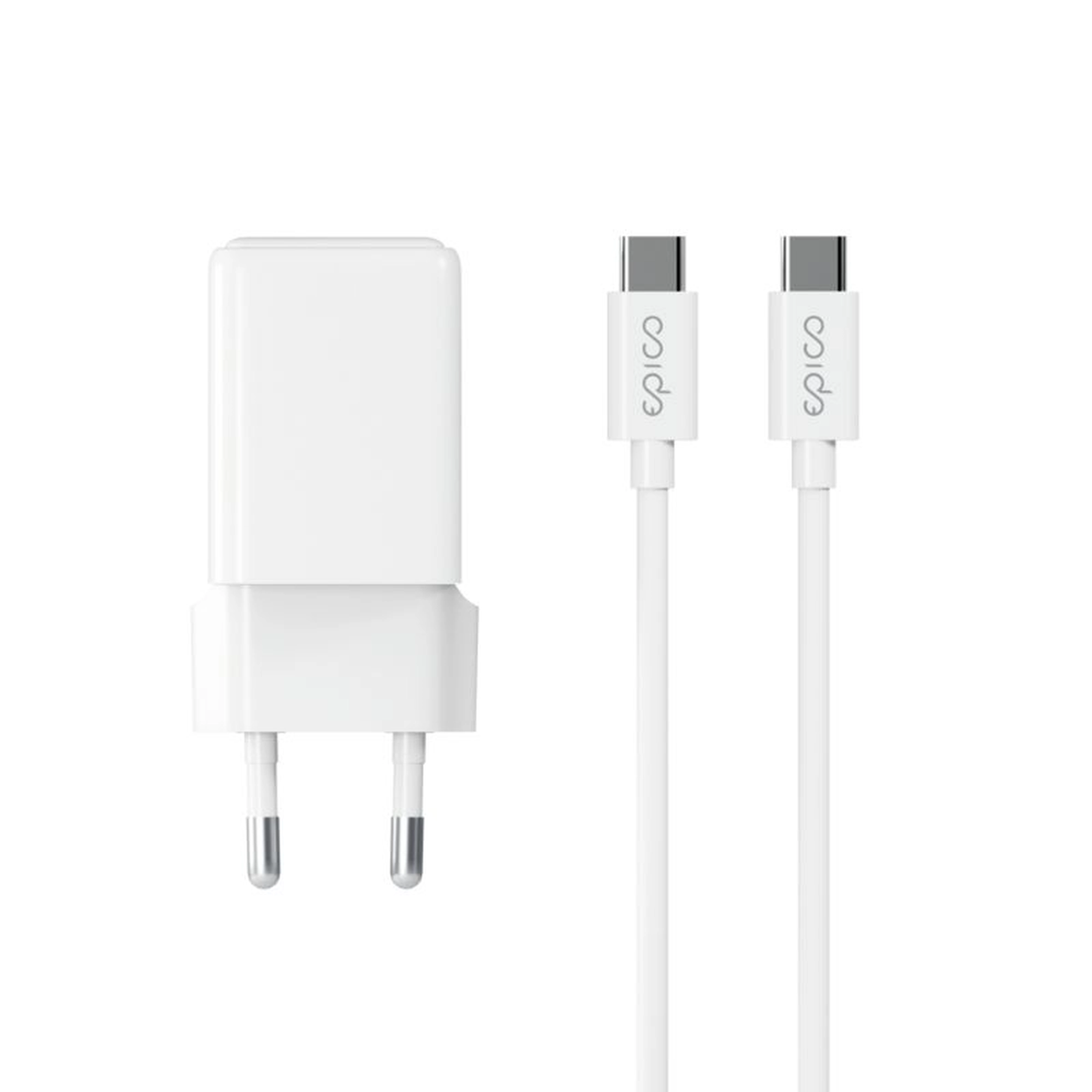 epico UltraBoost GaN 35W USB-C hálózati töltő 1,2 m kábellel - fehér