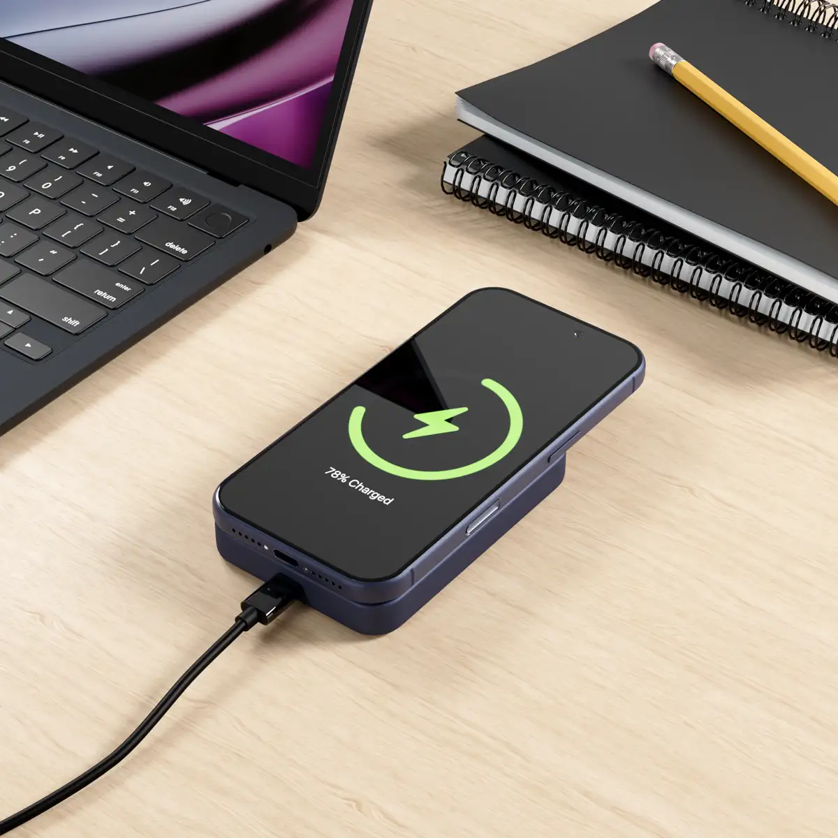 epico UltraPack Qi2 25W alumínium MagSafe powerbank 10000 mAh - mélykék
