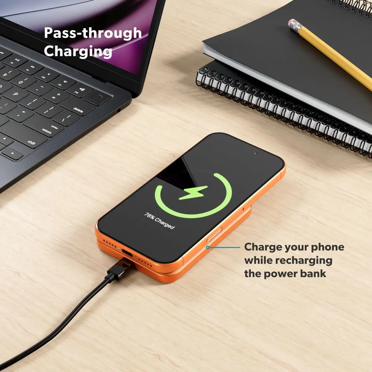 epico UltraPack Qi2 Slim alumínium MagSafe powerbank 5000 mAh - kozmosznarancs