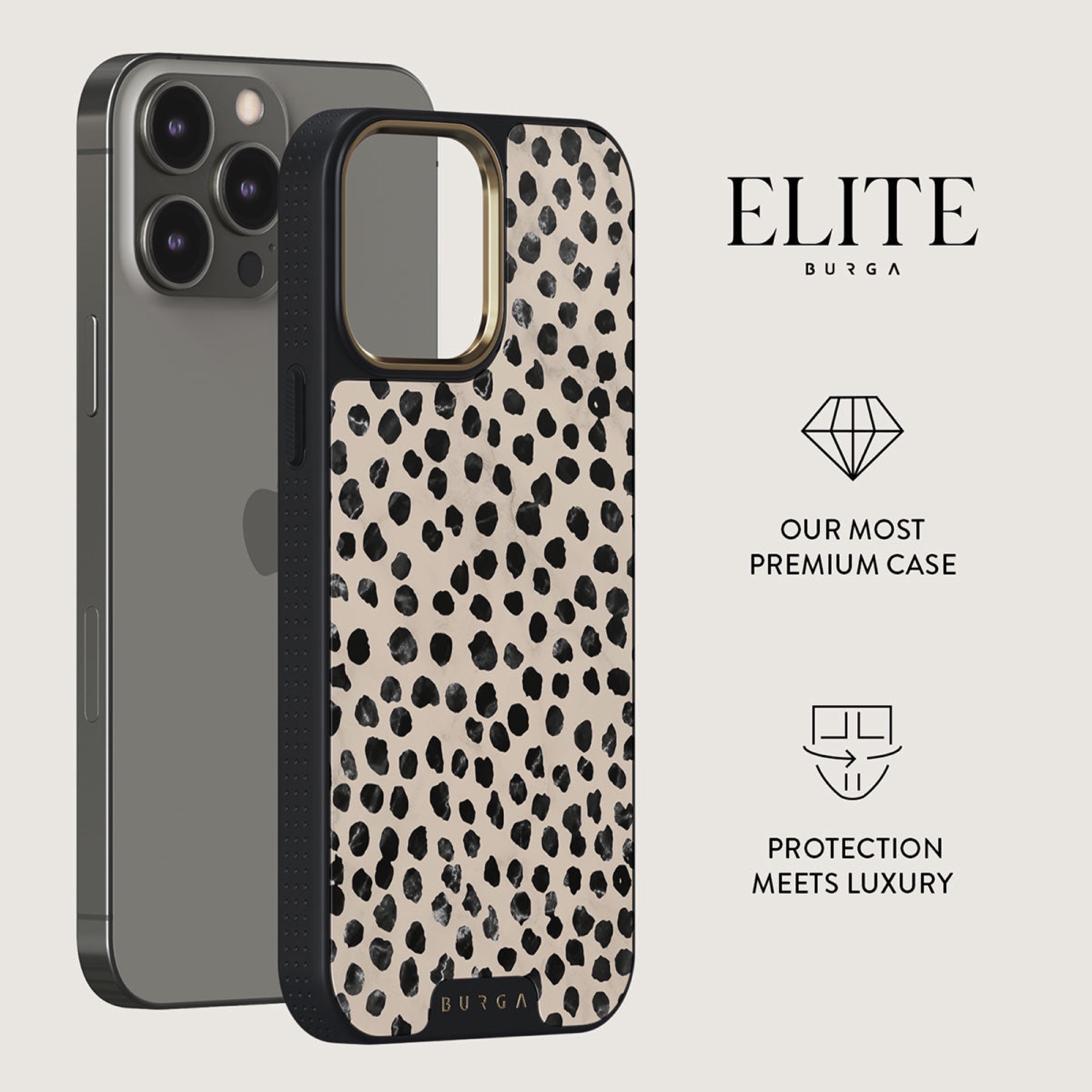 BURGA Elite MagSafe iPhone 15 Pro Max tok - mandula latte