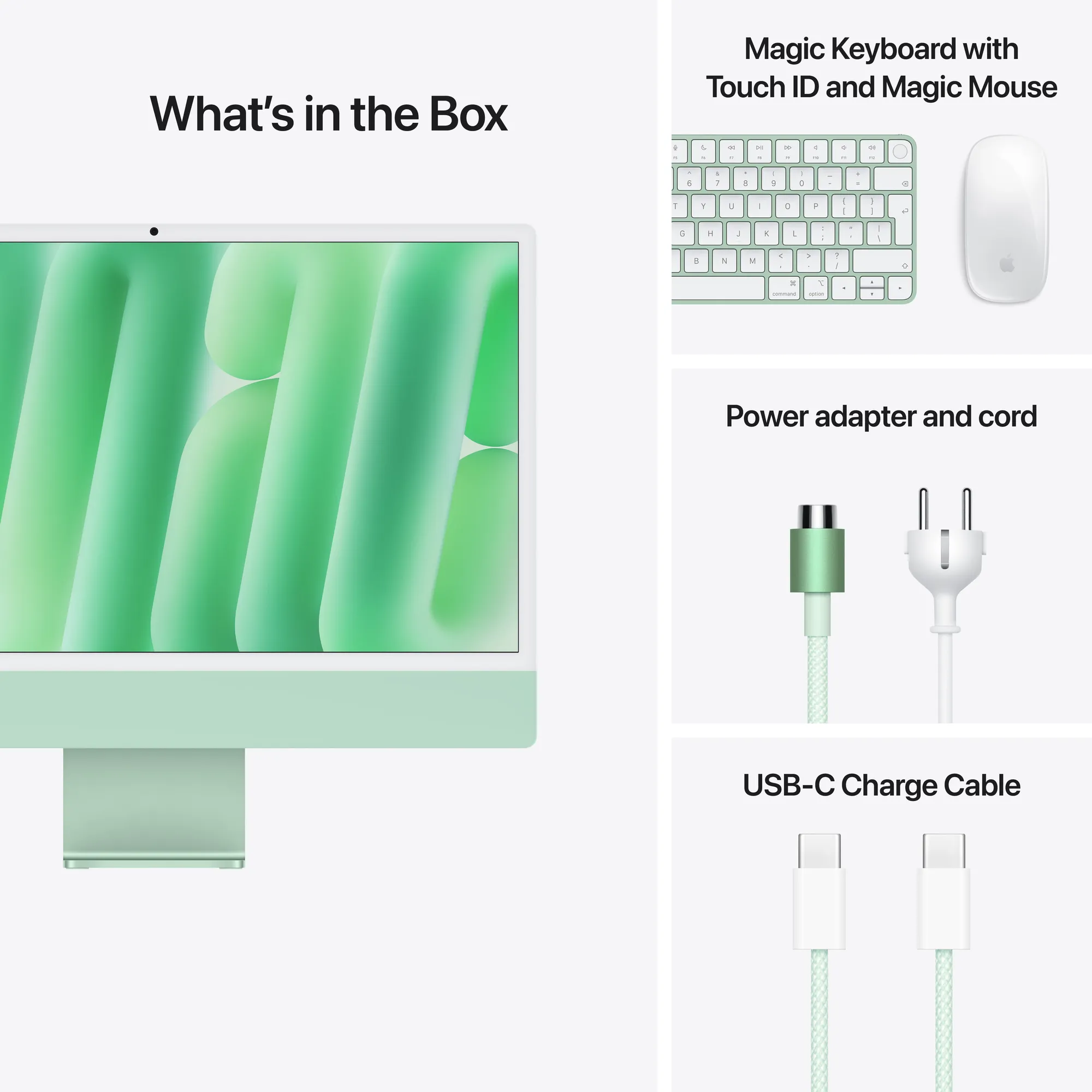 24-inch iMac 4.5K Retina kijelző, M4 chip, 10 magos CPU, 10 magos GPU, 16GB, 256GB SSD - zöld