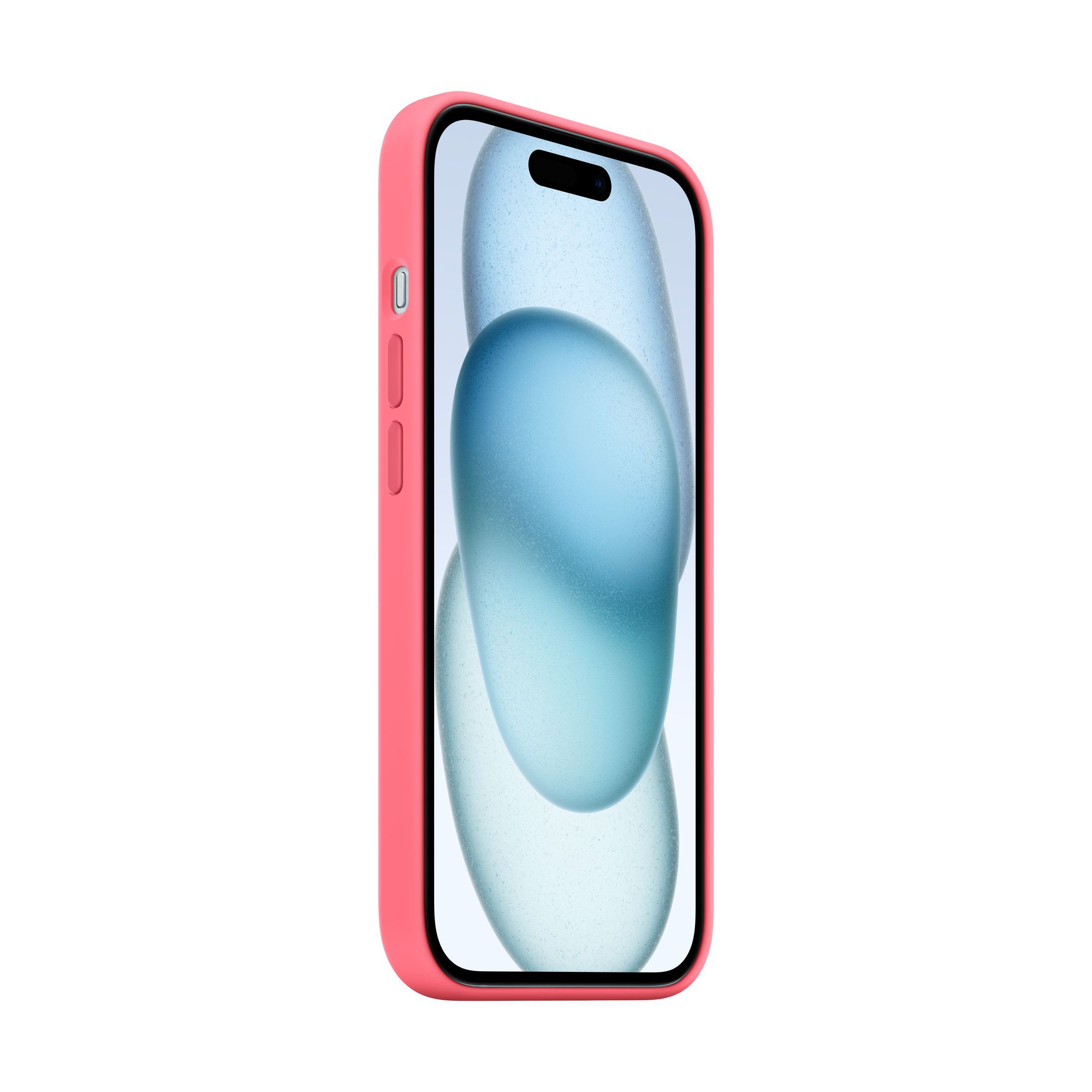 MagSafe-rögzítésű iPhone 15-szilikontok  - rózsaszín (szezonális)