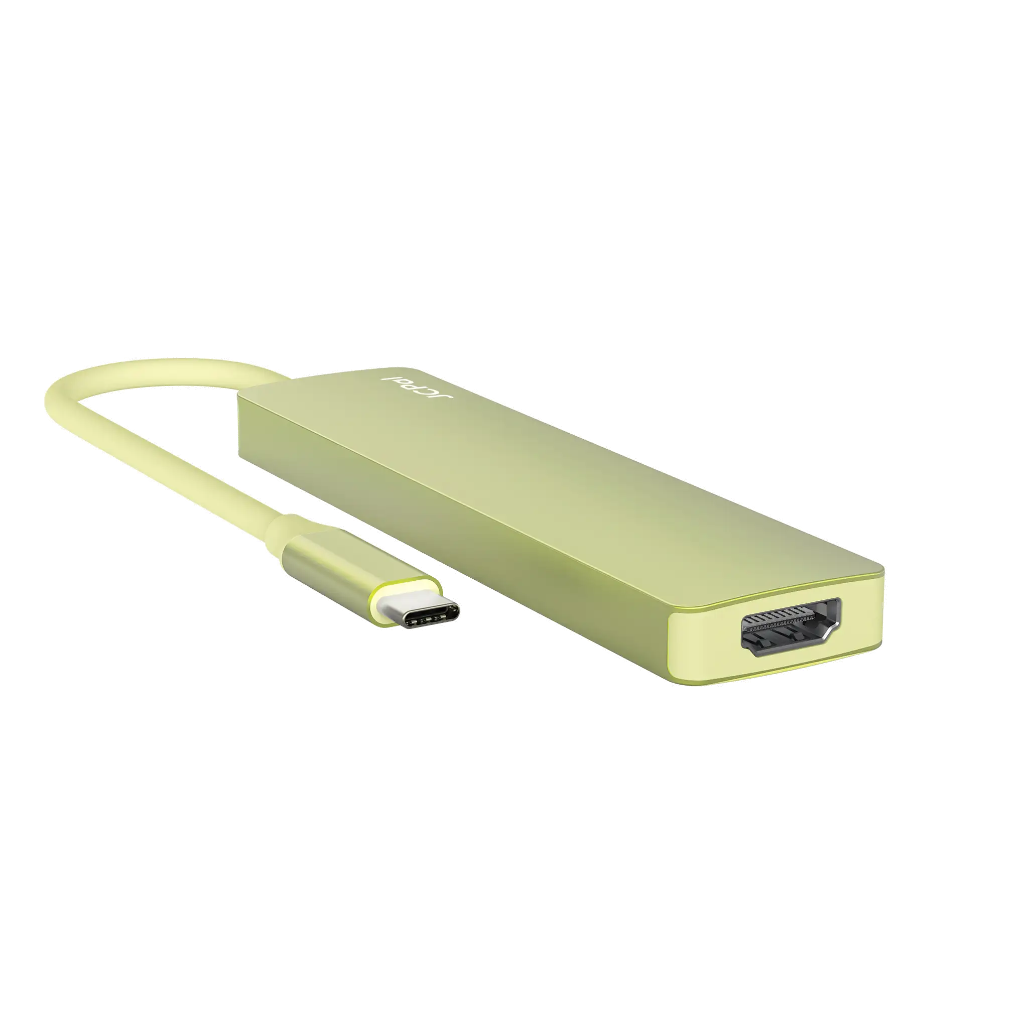 JCPal Linx USB-C 7in1 Hub (2xUSB3.0, USB C3.1, HDMI/60Hz, SD/TF3.0, PD100W) - citrus