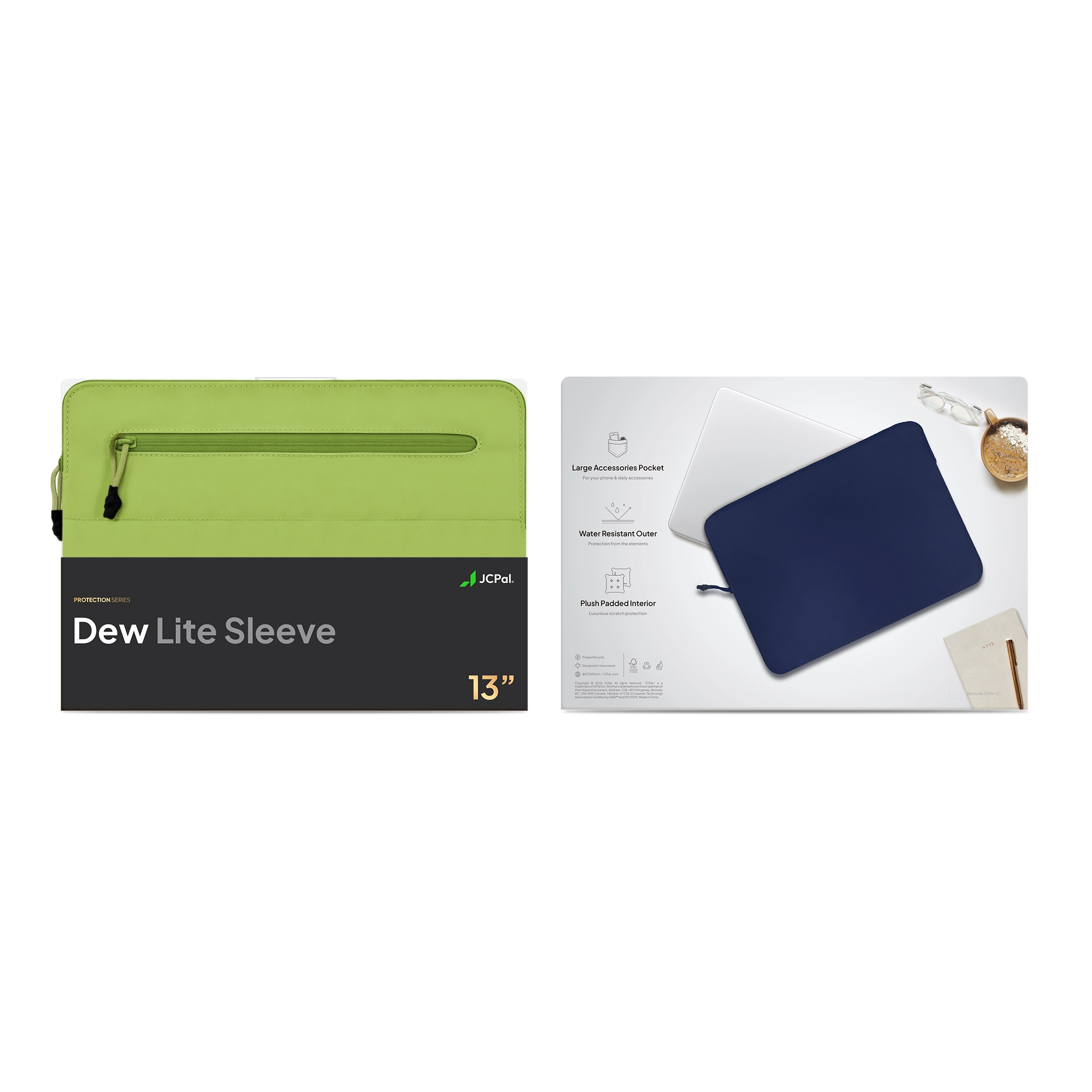 JCPal Dew MacBook Neo 13" táska - citrus