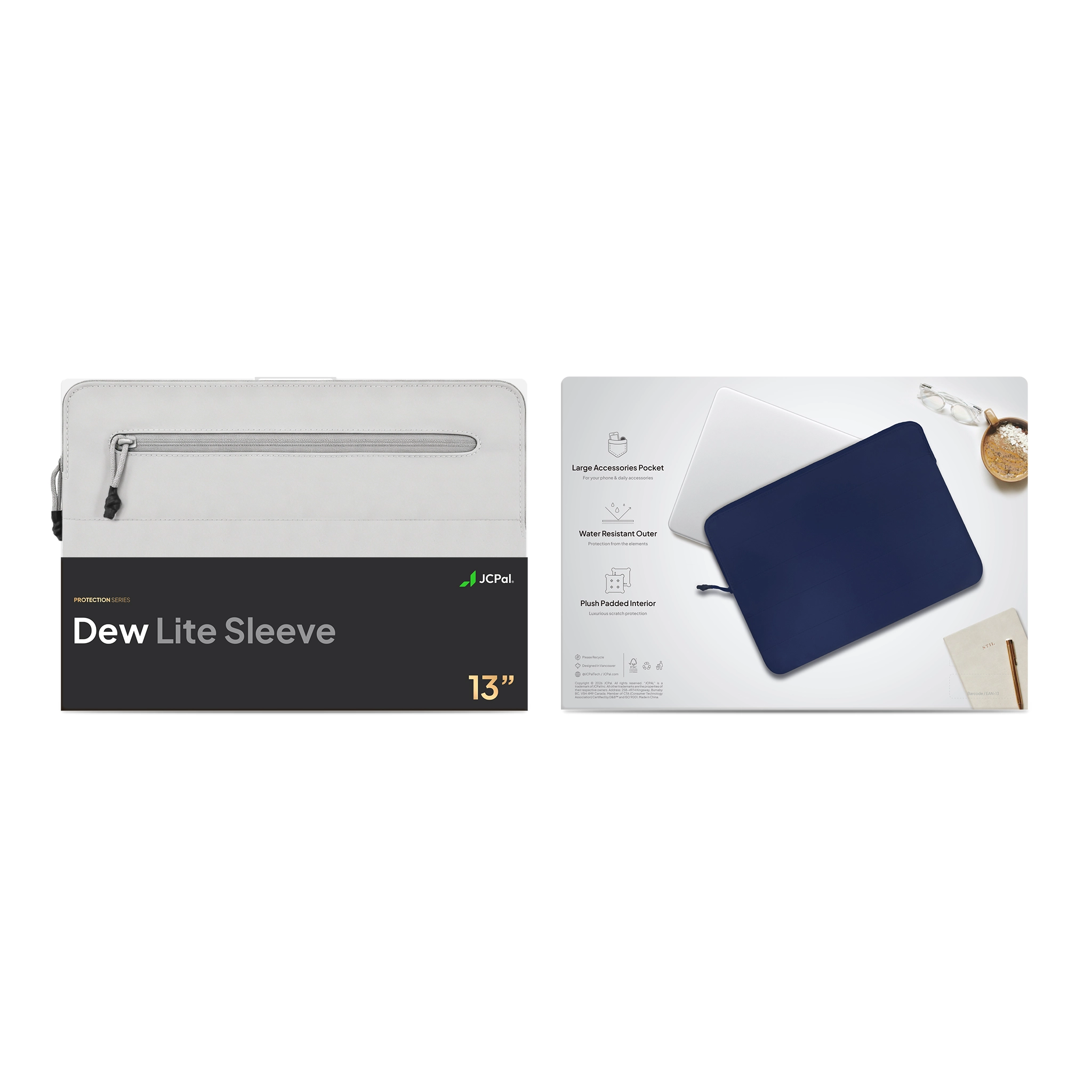 JCPal Dew MacBook Neo 13" táska - ezüst