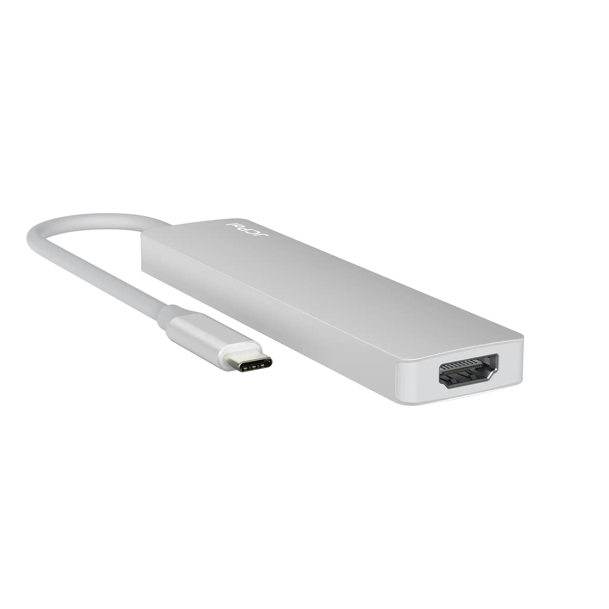 JCPal Linx USB-C 7in1 Hub (2xUSB3.0, USB C3.1, HDMI/60Hz, SD/TF3.0, PD100W) -ezüst