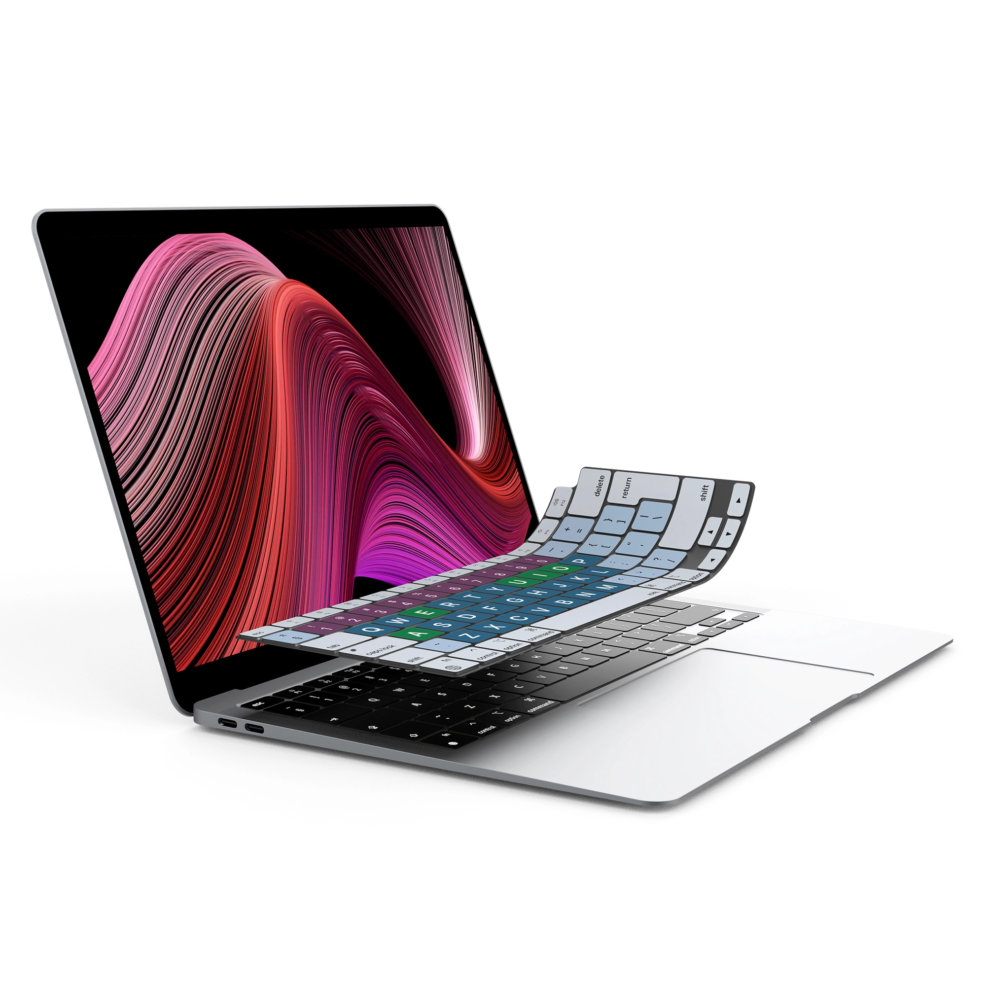 JCPal Verskin Inclusive nagybetűs billentyűzetvédő - MacBook Air 13" M1 (2020) - nemzetközi angol kiosztás