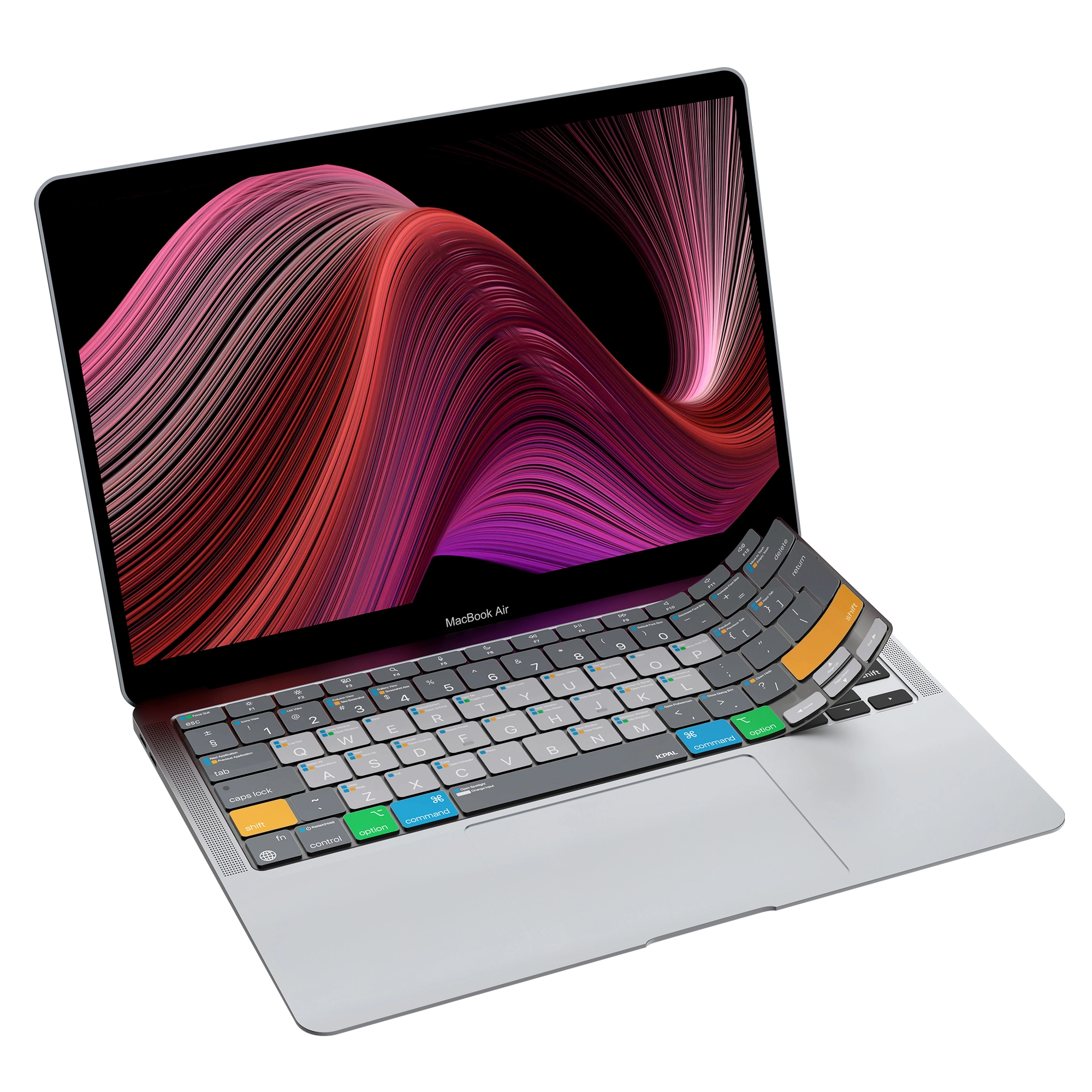 JCPal Verskin macOS gyorsbillentyűs billentyűzetvédő - MacBook Air 13" M1 (2020) - nemzetközi angol kiosztás