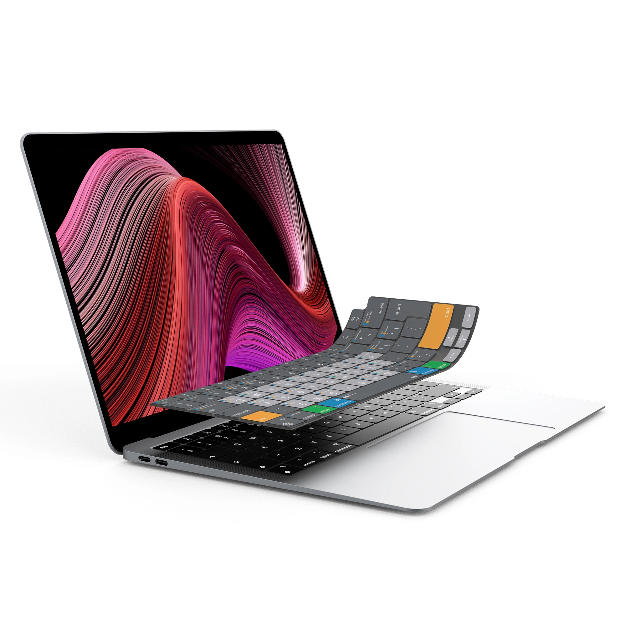 JCPal Verskin macOS gyorsbillentyűs billentyűzetvédő - MacBook Air 13" M1 (2020) - nemzetközi angol kiosztás