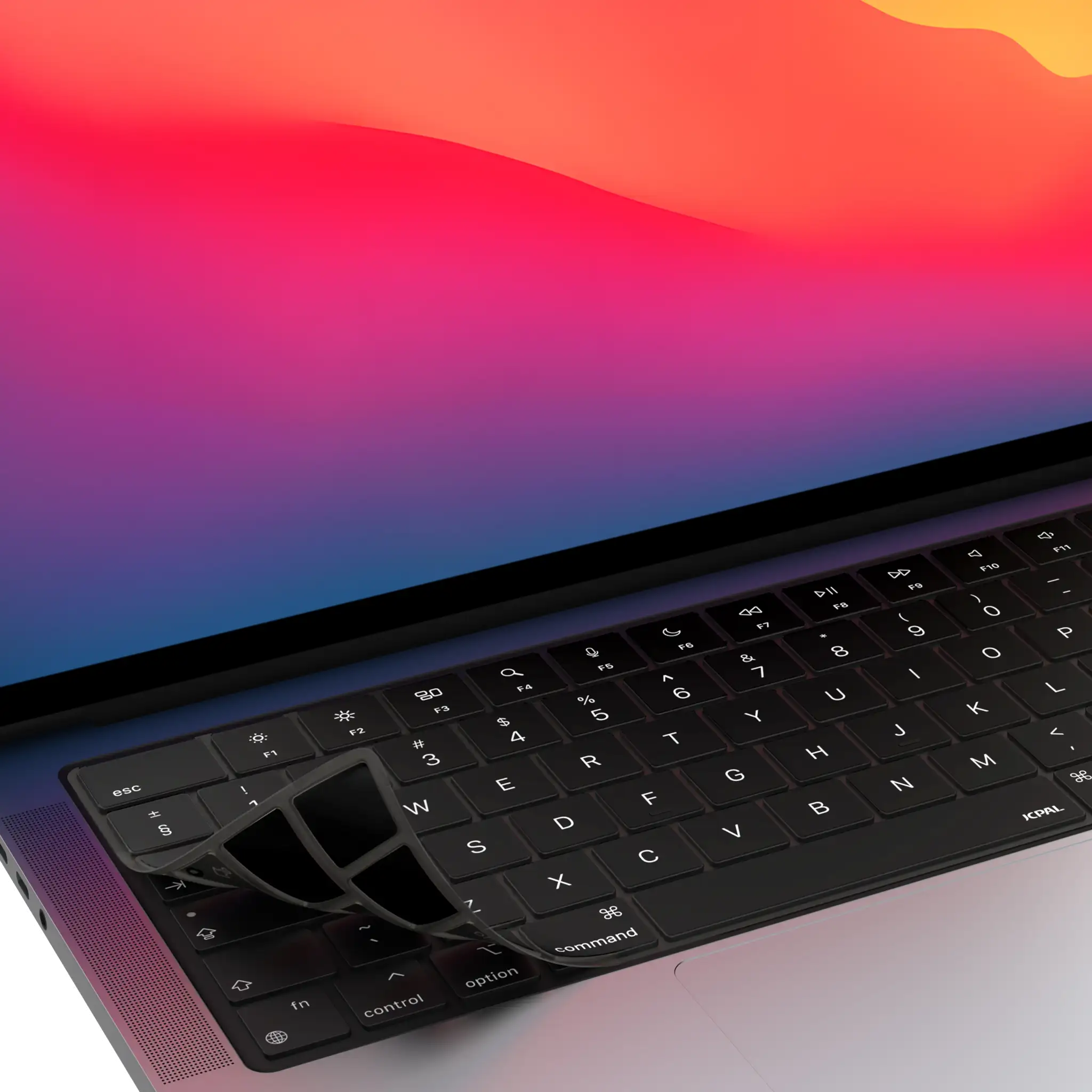 JCPal Verskin szilikon billentyűzetvédő fólia - MacBook Air 13/15, Pro 14/16 (2021-2026) - nemzetközi angol kiosztás