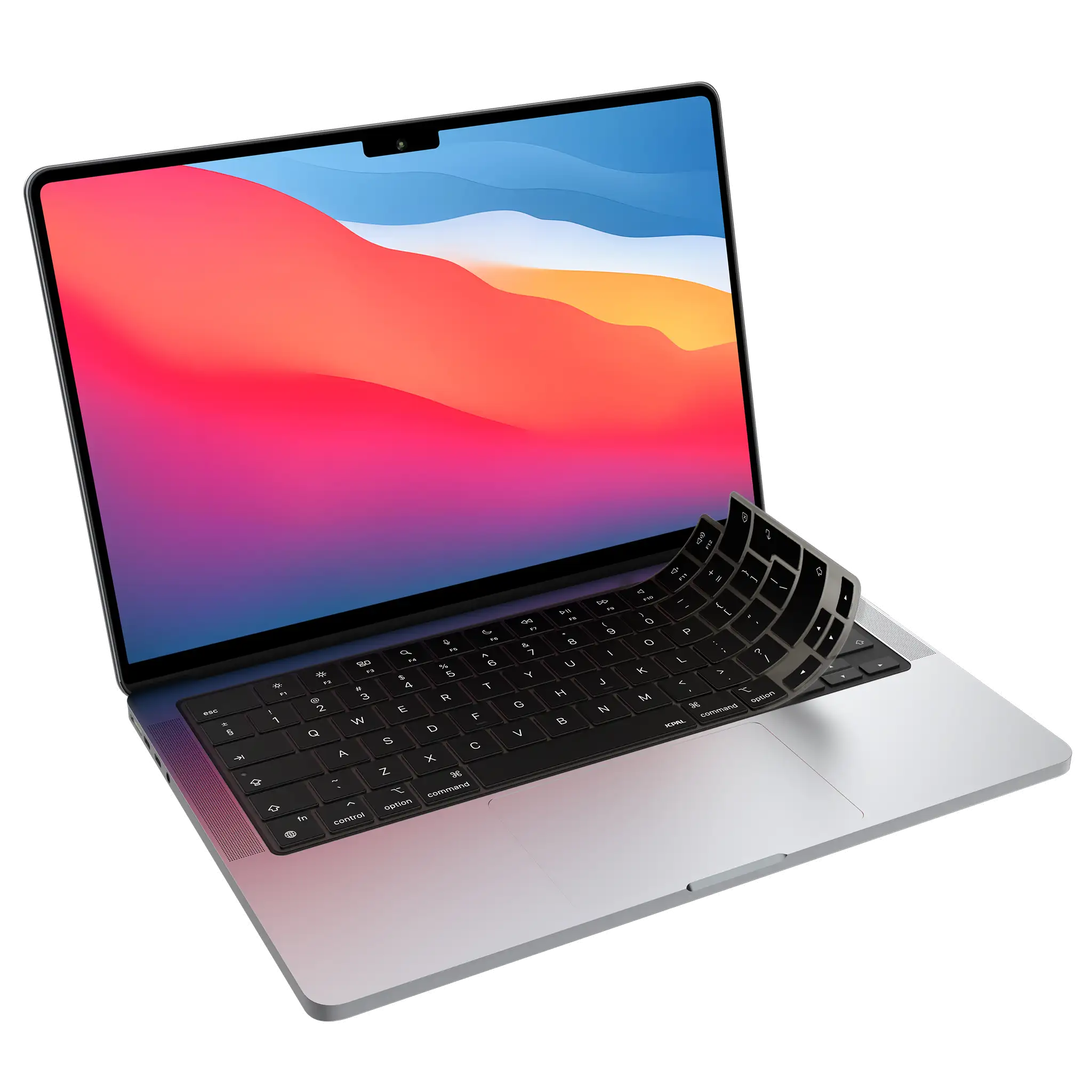 JCPal Verskin szilikon billentyűzetvédő fólia - MacBook Air 13/15, Pro 14/16 (2021-2026) - nemzetközi angol kiosztás
