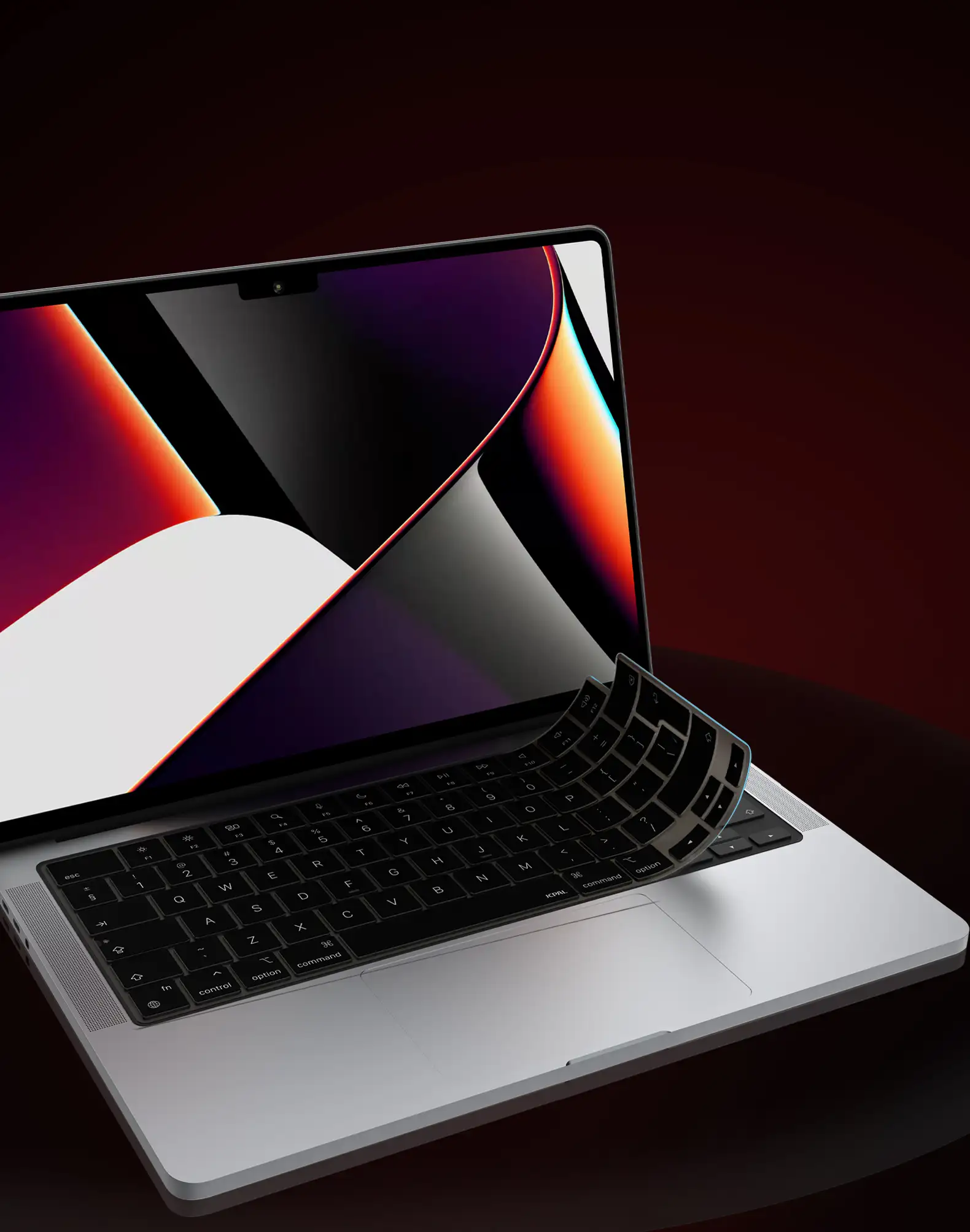 JCPal Verskin szilikon billentyűzetvédő fólia - MacBook Air 13/15, Pro 14/16 (2021-2026) - nemzetközi angol kiosztás