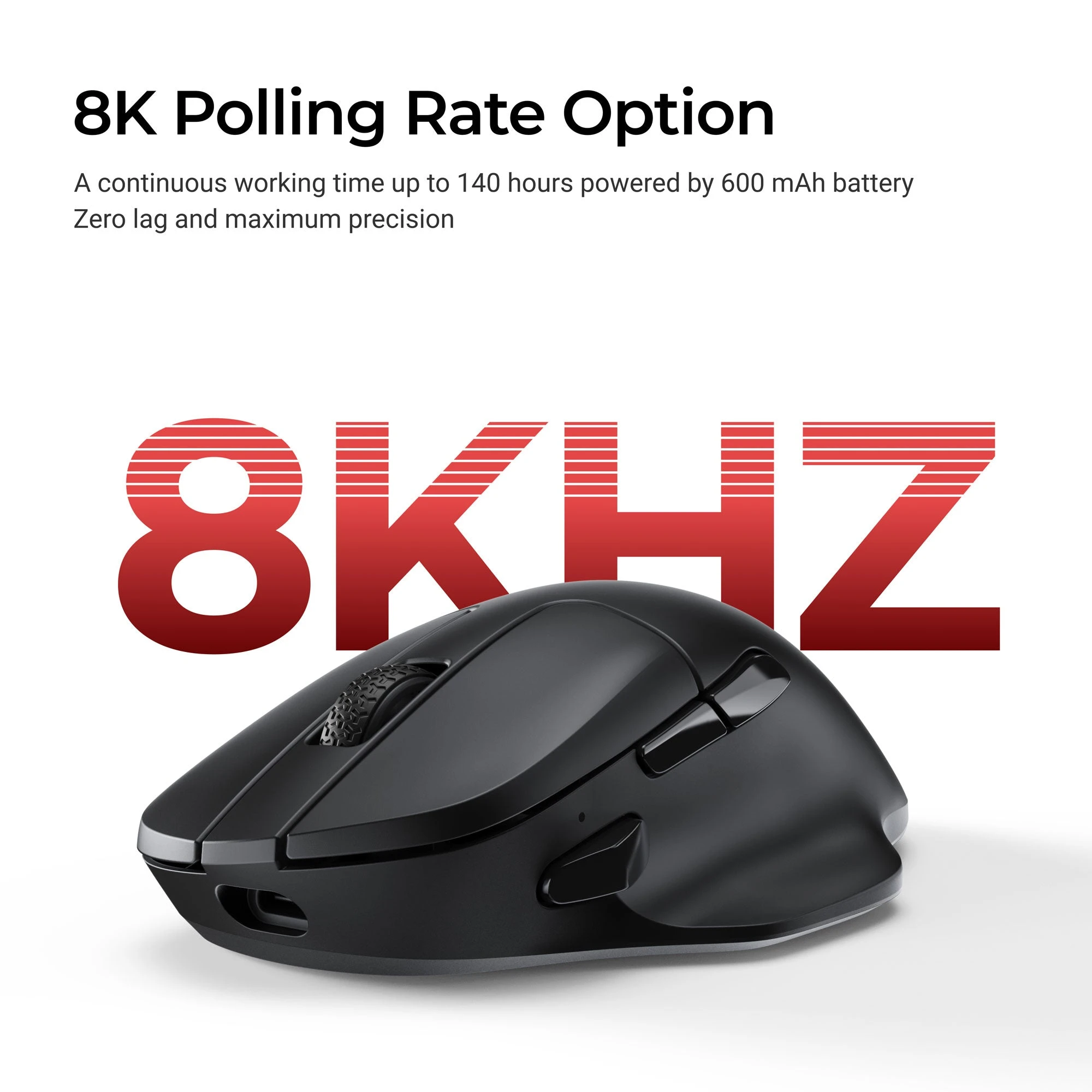 Keychron M7 8K optikai vezeték nélküli egér - fehér