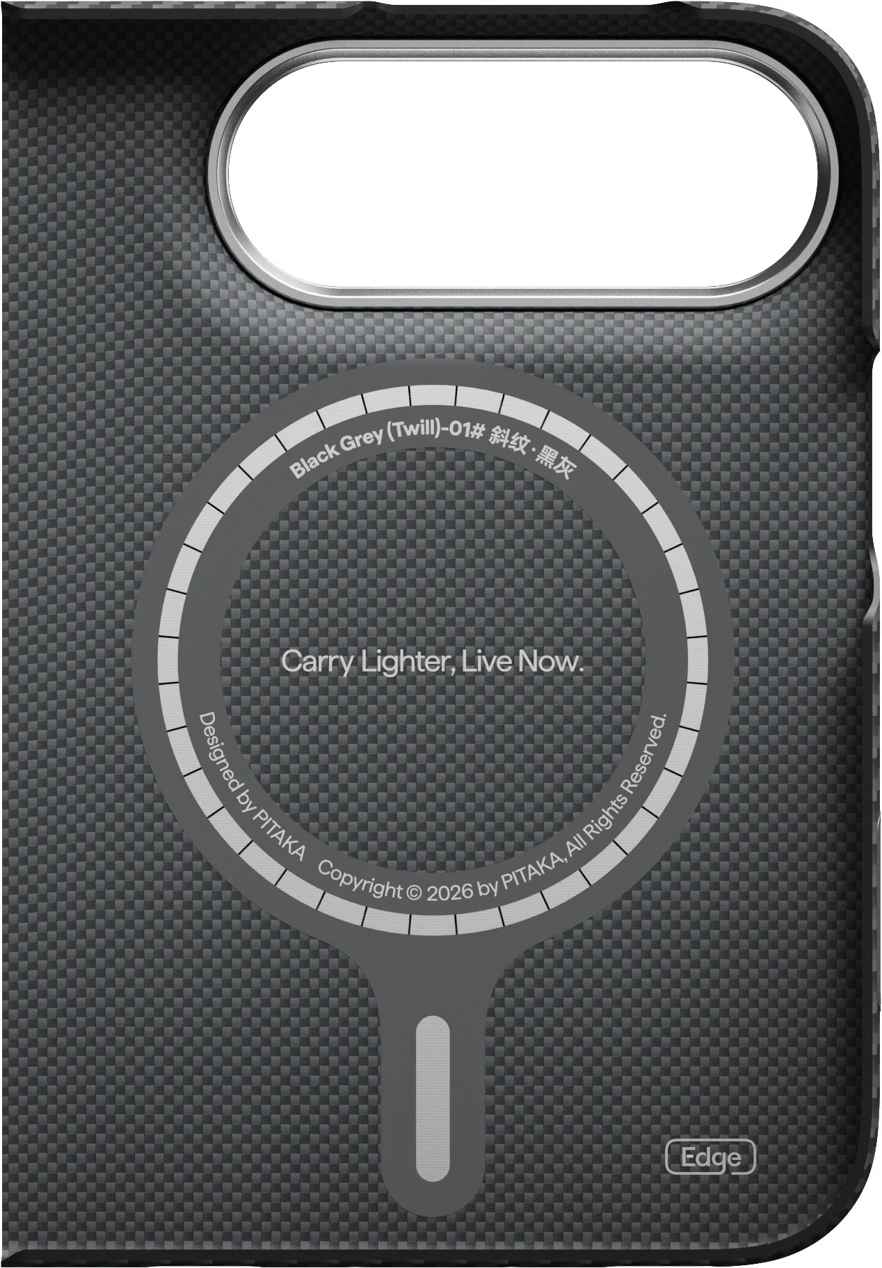 Pitaka Back Cover Edge iPhone Duo tok - fekete