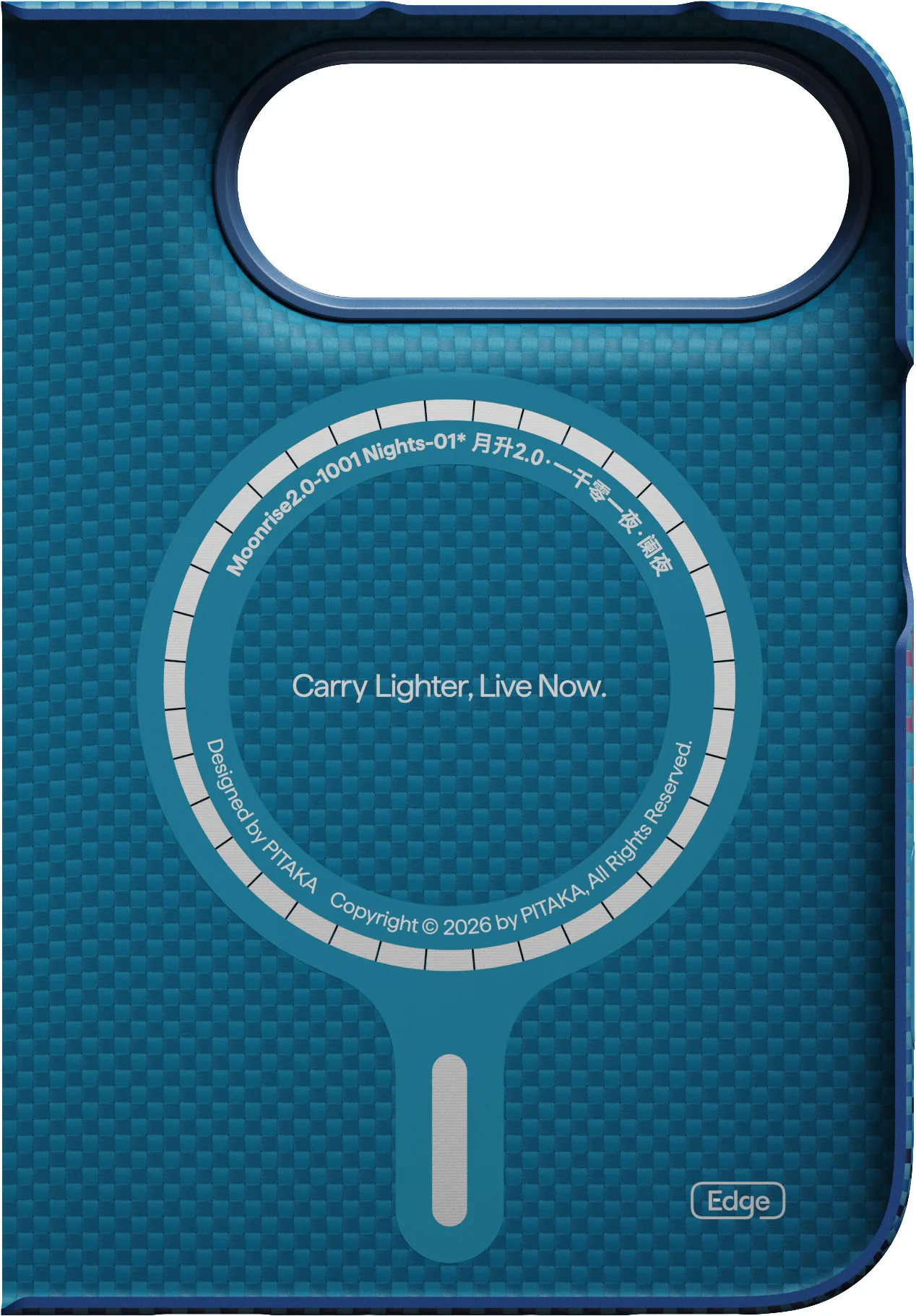 Pitaka Back Cover Edge iPhone Duo tok - kék