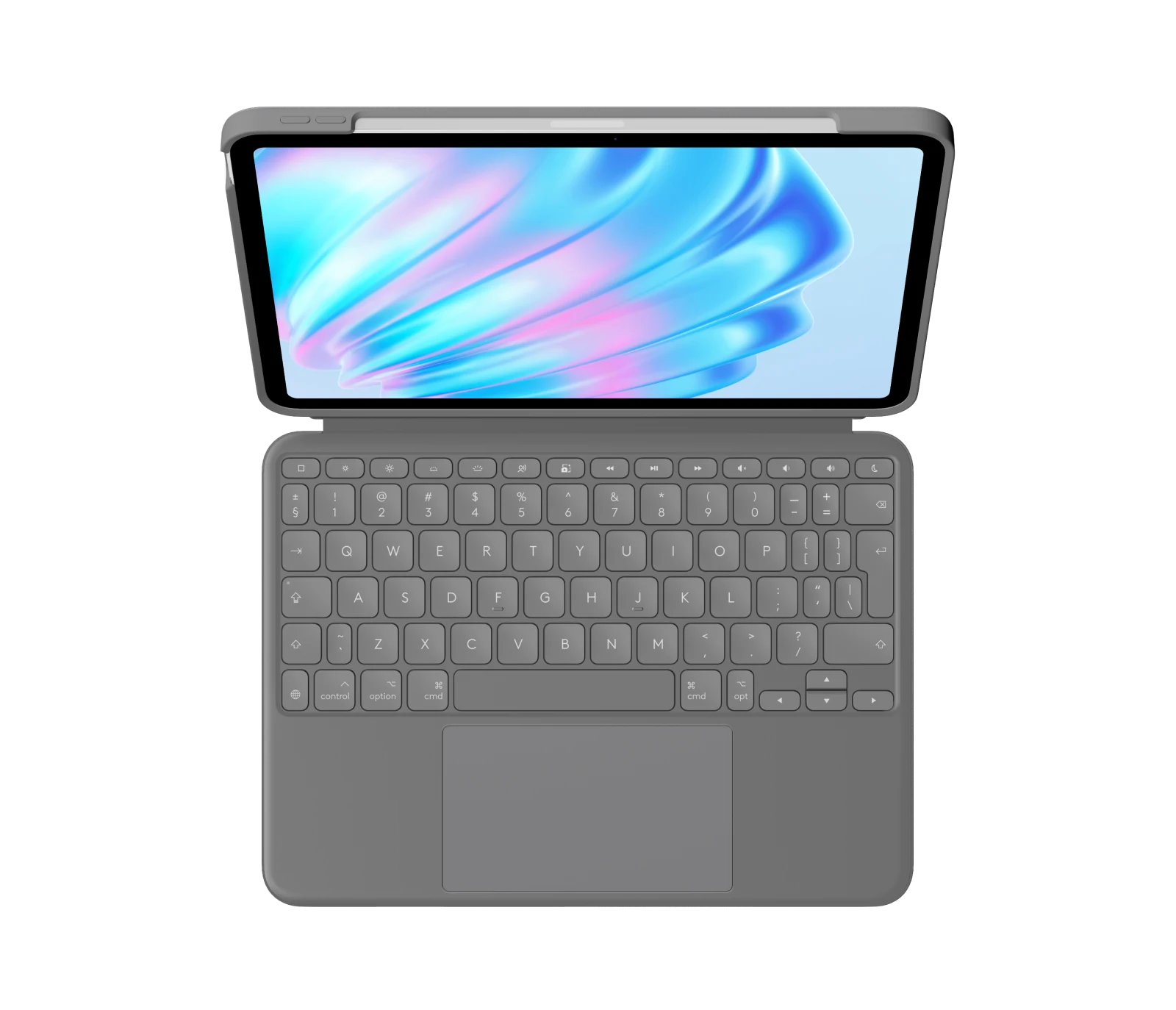 Logitech Combo Touch iPad Air 11" (M2, M3, M4) tok billentyűzettel - szürke - nemzetközi angol