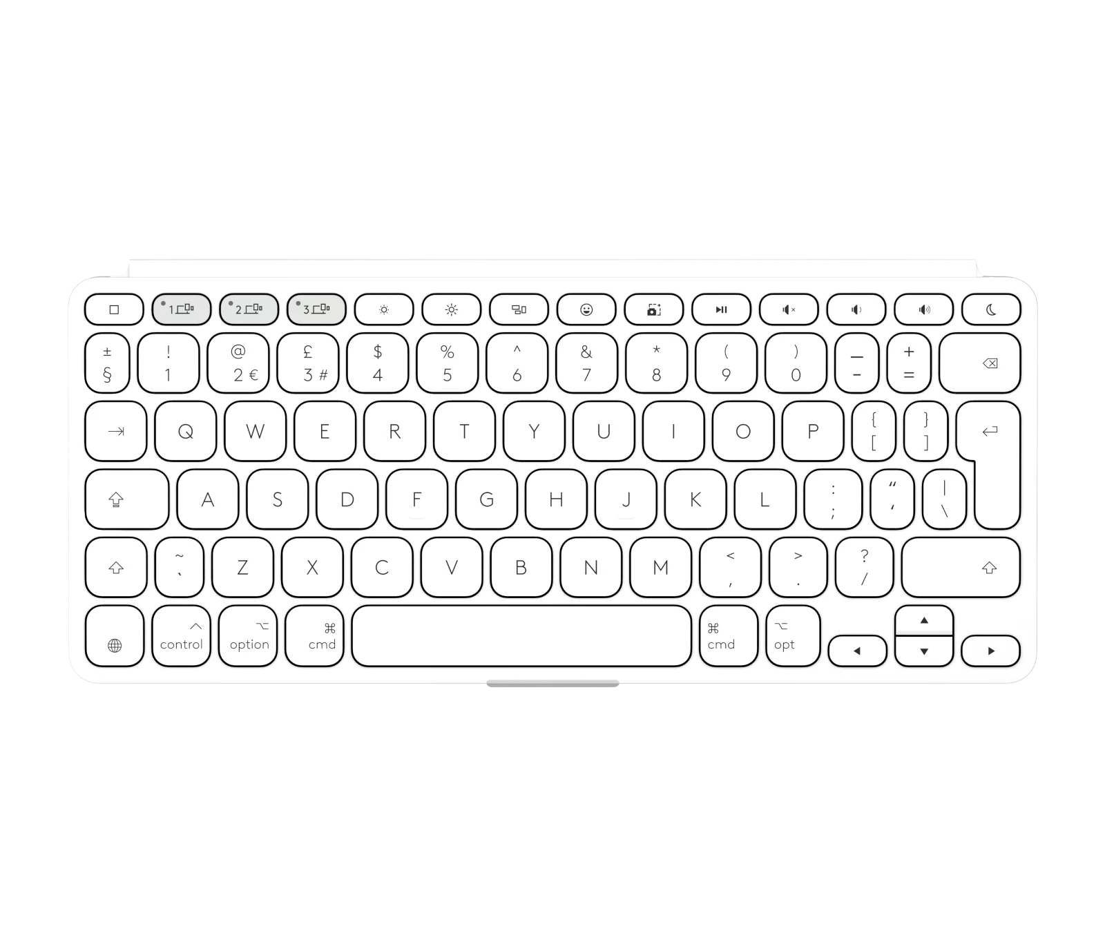 Logitech Keys-To-Go 2 Bluetooth billentyűzet iPadhez - sötétszürke - sötétszürke angol