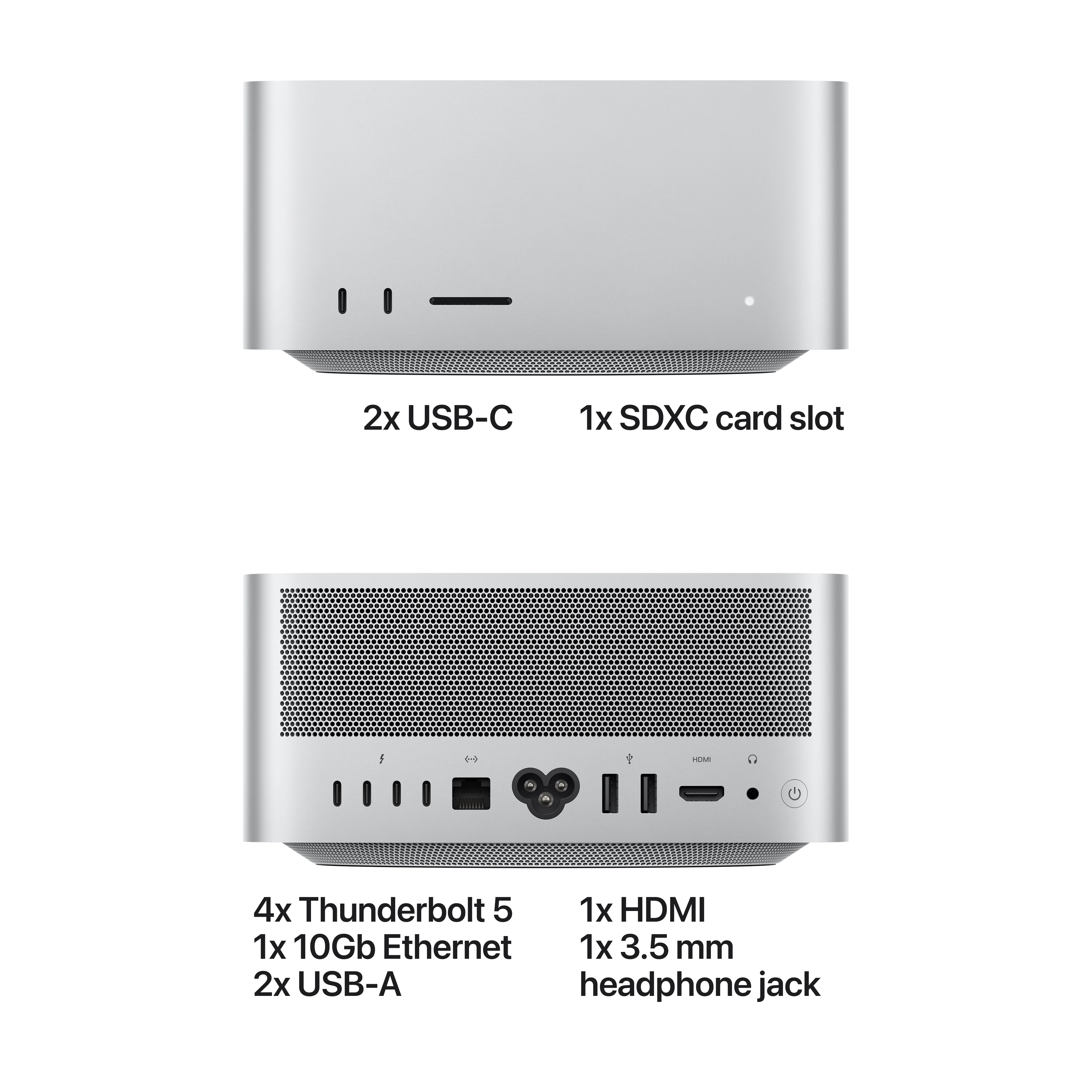 Mac Studio: M5 Max chip, 18 magos CPU, 32 magos GPU, 36GB RAM, 512GB SSD