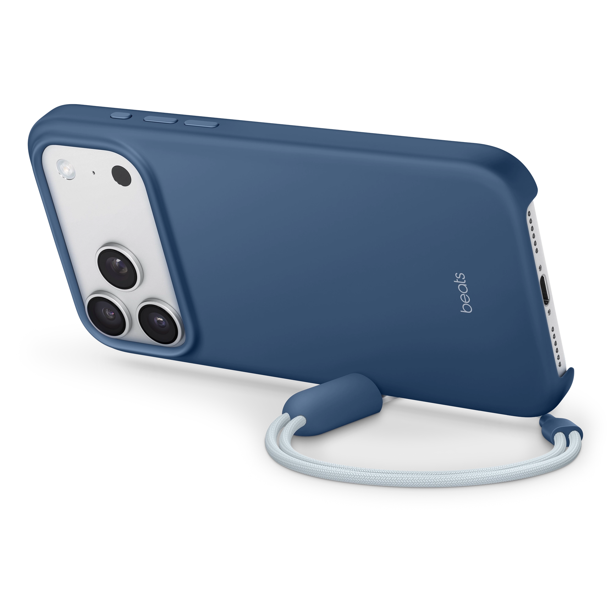 MagSafe-rögzítésű, Kameravezérlő-kompatibilis Beats iPhone 17 Pro Max-tok támasszal – hegycsúcskék