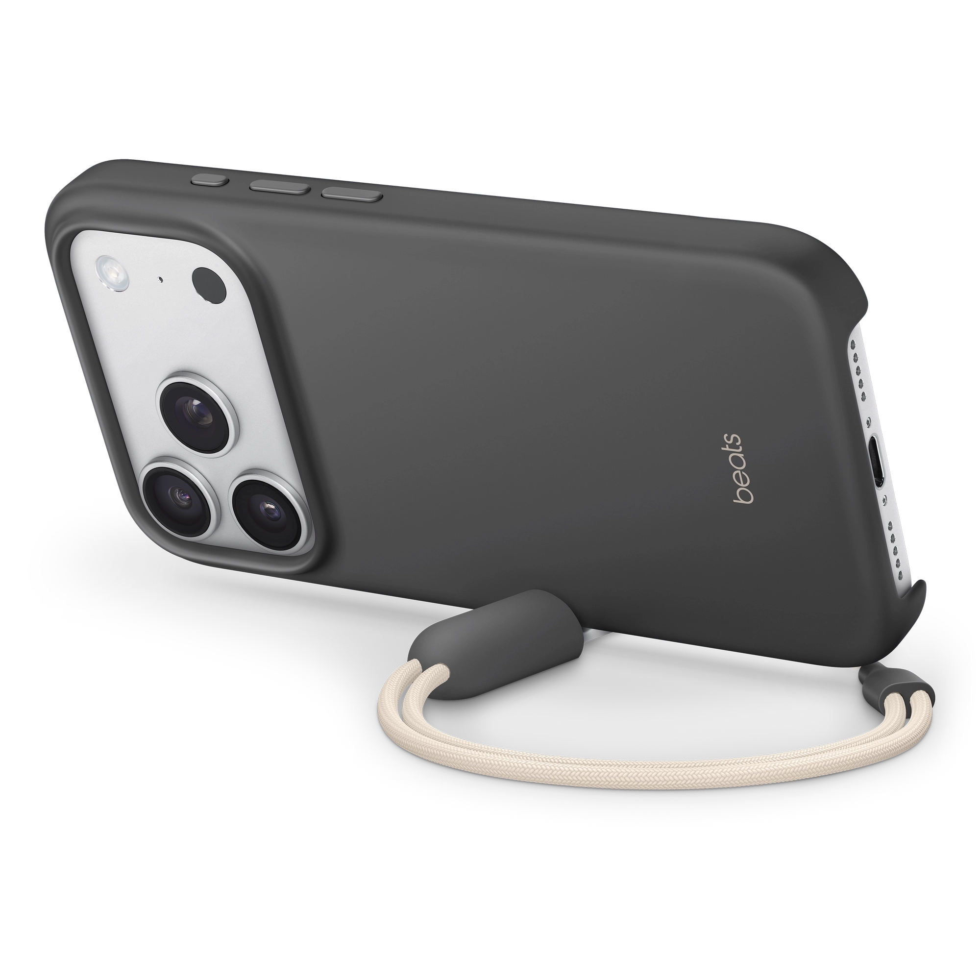 MagSafe-rögzítésű, Kameravezérlő-kompatibilis Beats iPhone 17 Pro-tok támasszal – gránitszürke