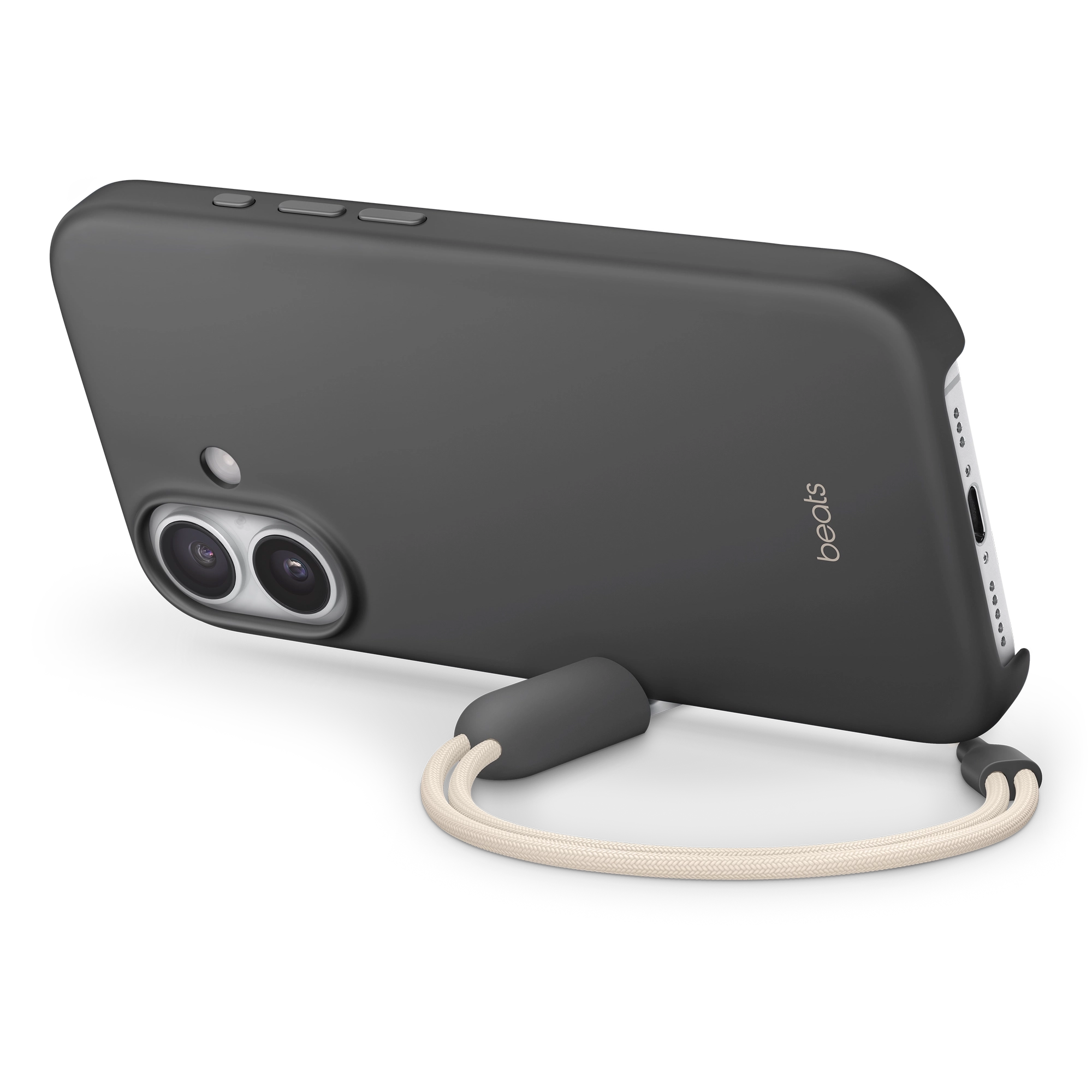 MagSafe-rögzítésű, Kameravezérlő-kompatibilis Beats iPhone 17-tok támasszal – gránitszürke