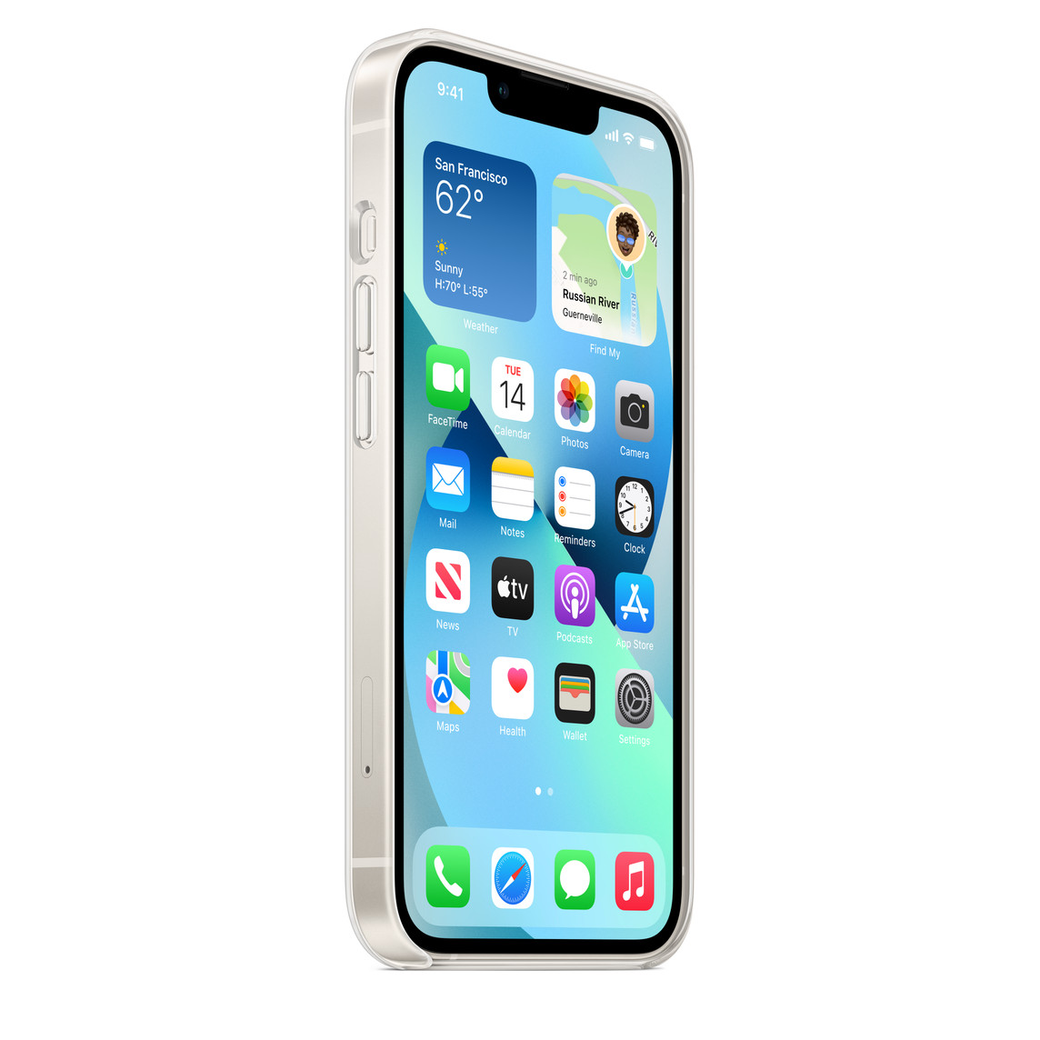 MagSafe-rögzítésű átlátszó iPhone 13-tok - áttetsző