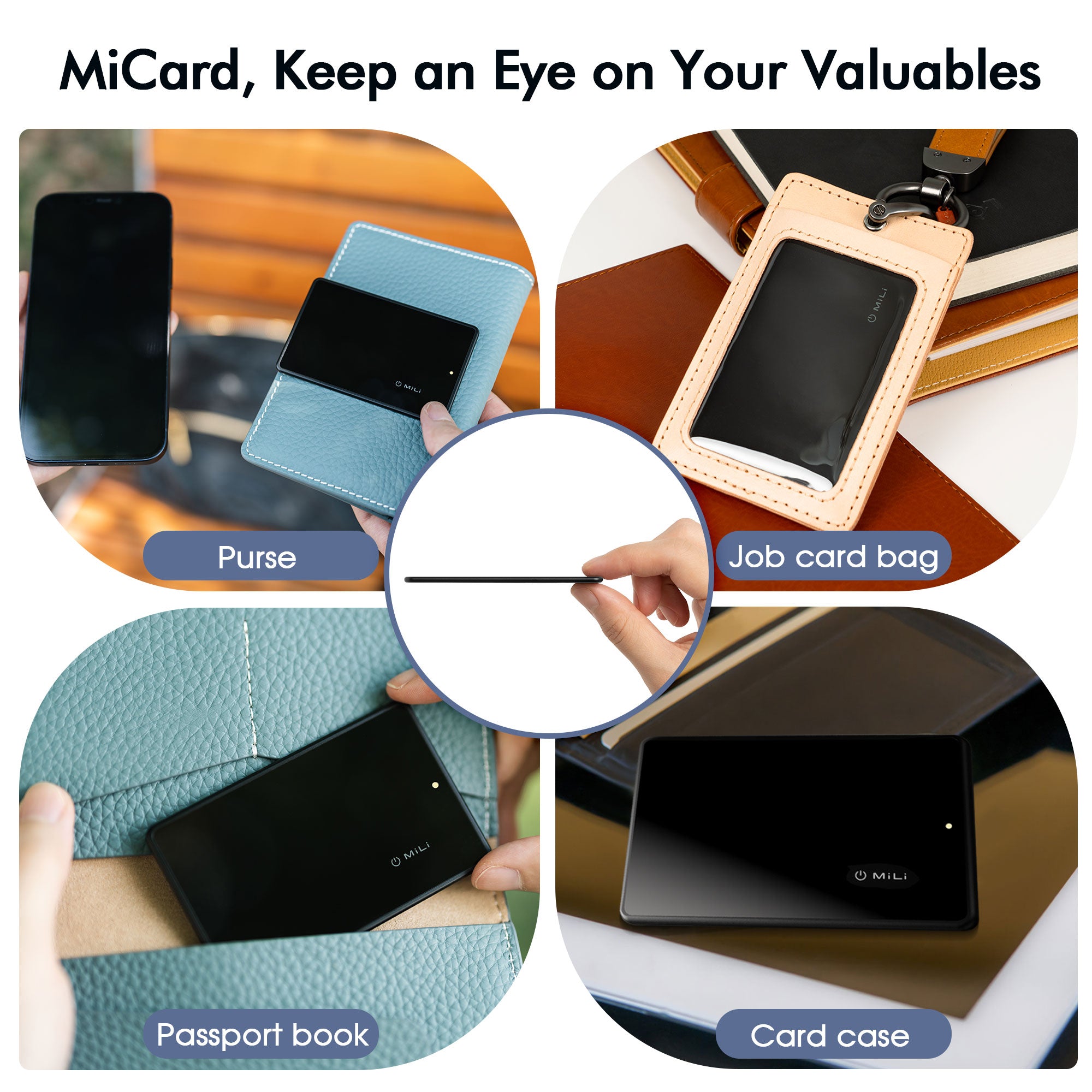 MILI MiCard pénztárcába helyezhető nyomkövető kártya