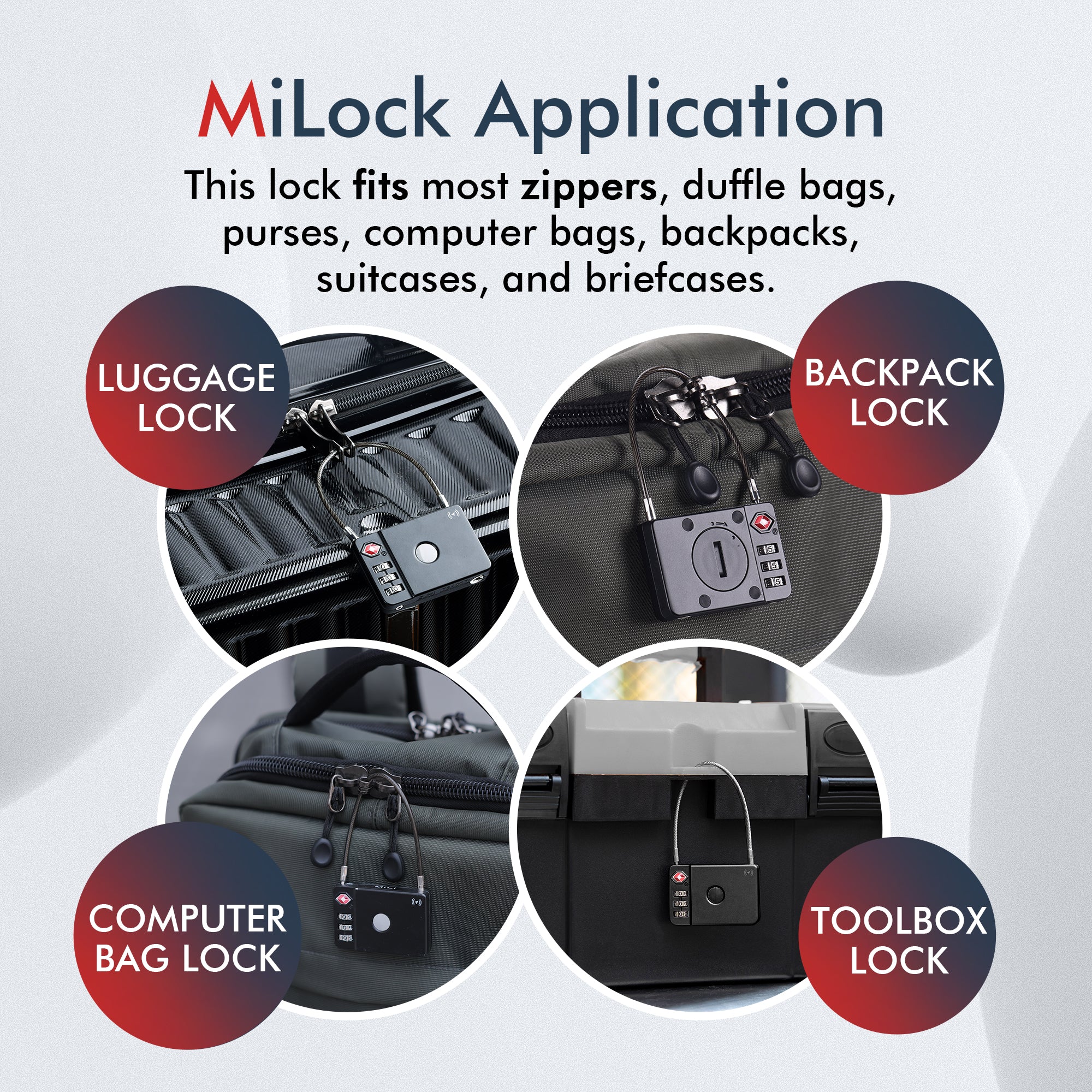 MILI MiLock bőröndre helyezhető nyomkövető - fekete