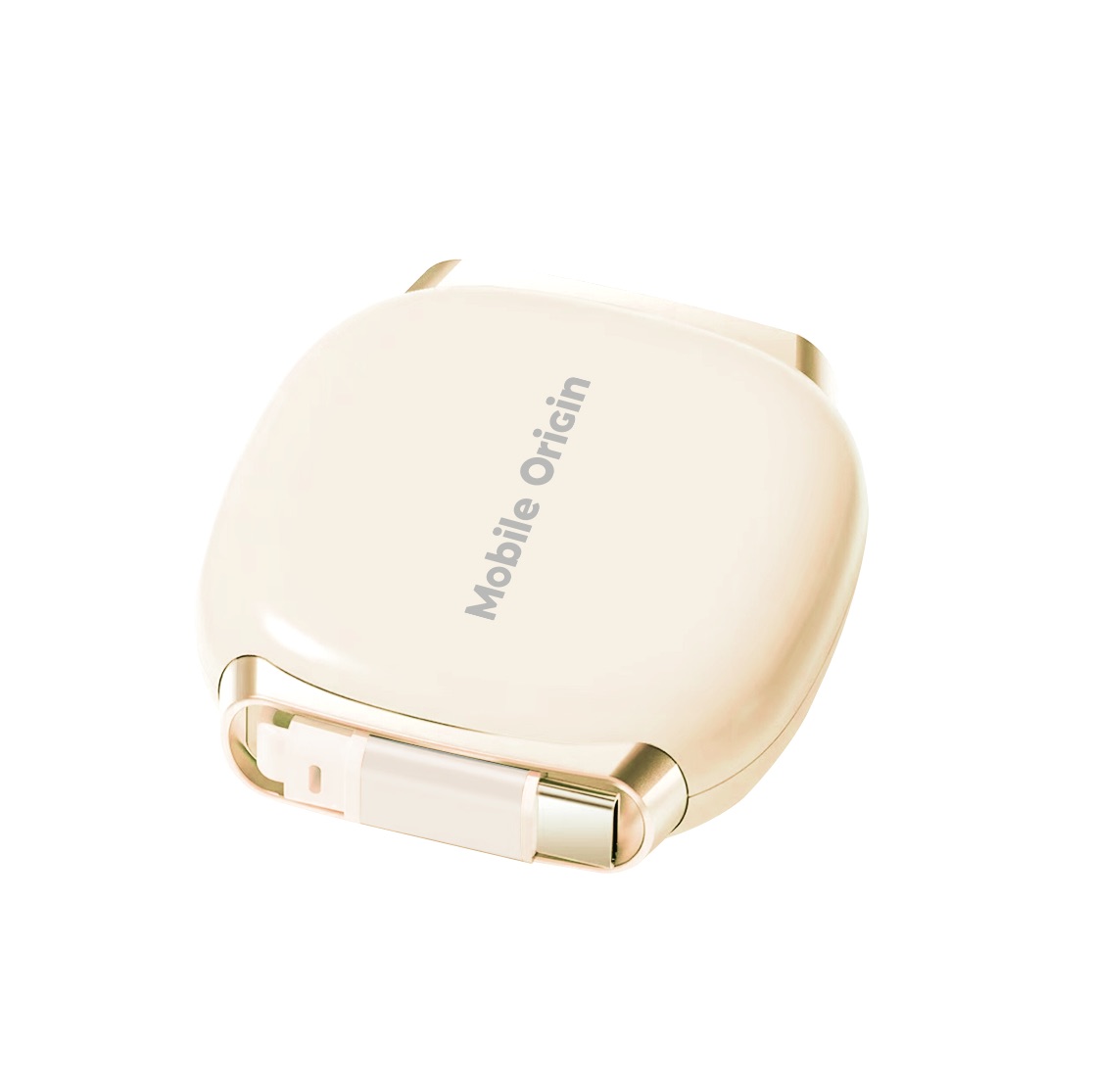 Mobile Origin CB7 100W visszahúzható USB-C - USB-C kábel - bézs