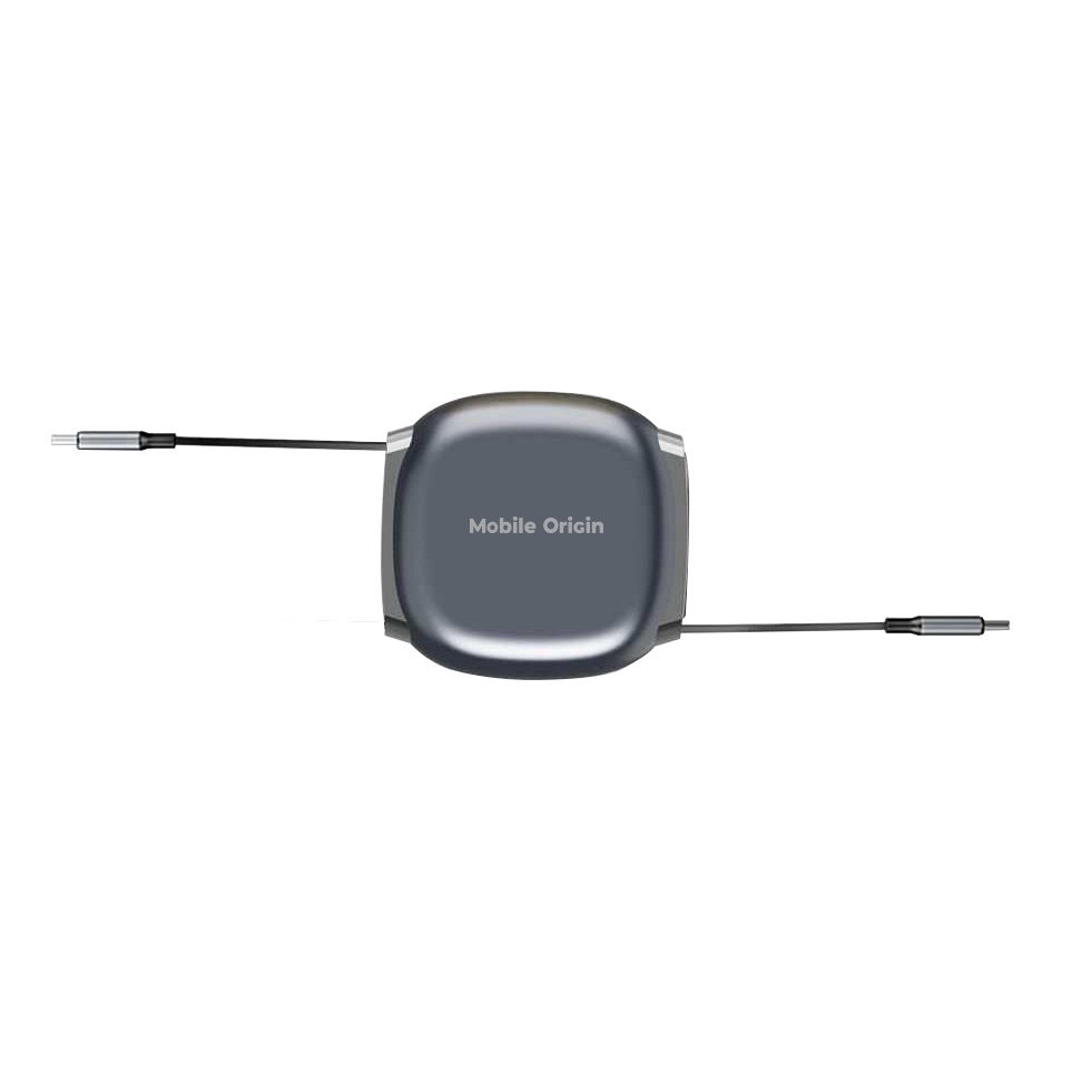 Mobile Origin CB7 100W visszahúzható USB-C - USB-C kábel - asztroszürke
