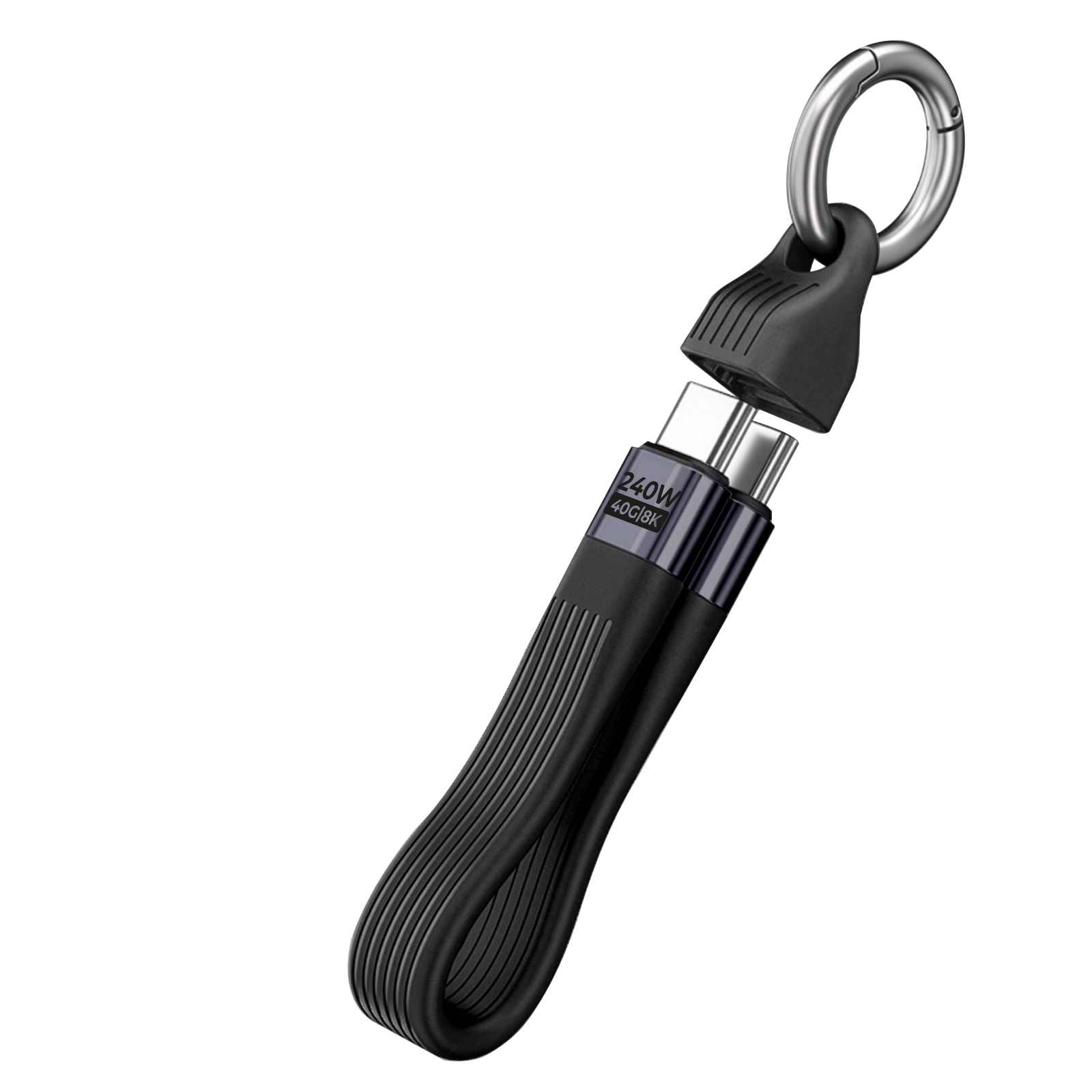 Mobile Origin CB17 240W 40Gbps 8K USB-C kulcstartós kábel - fekete