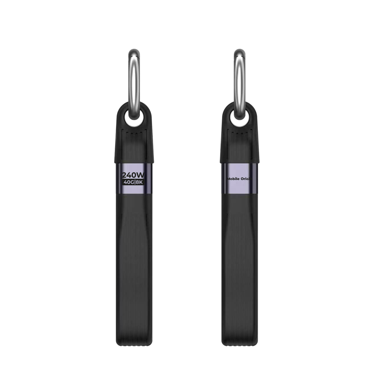 Mobile Origin CB17 240W 40Gbps 8K USB-C kulcstartós kábel - fekete