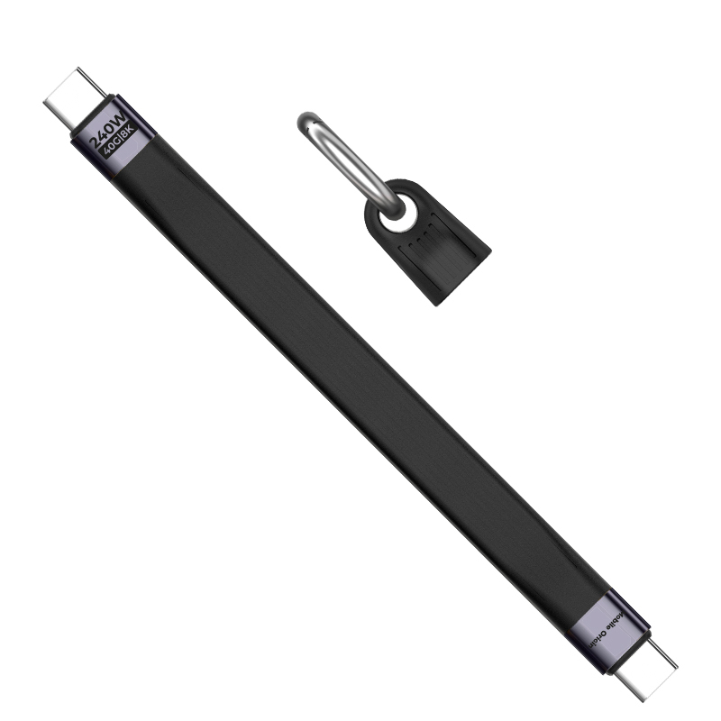 Mobile Origin CB17 240W 40Gbps 8K USB-C kulcstartós kábel - fekete