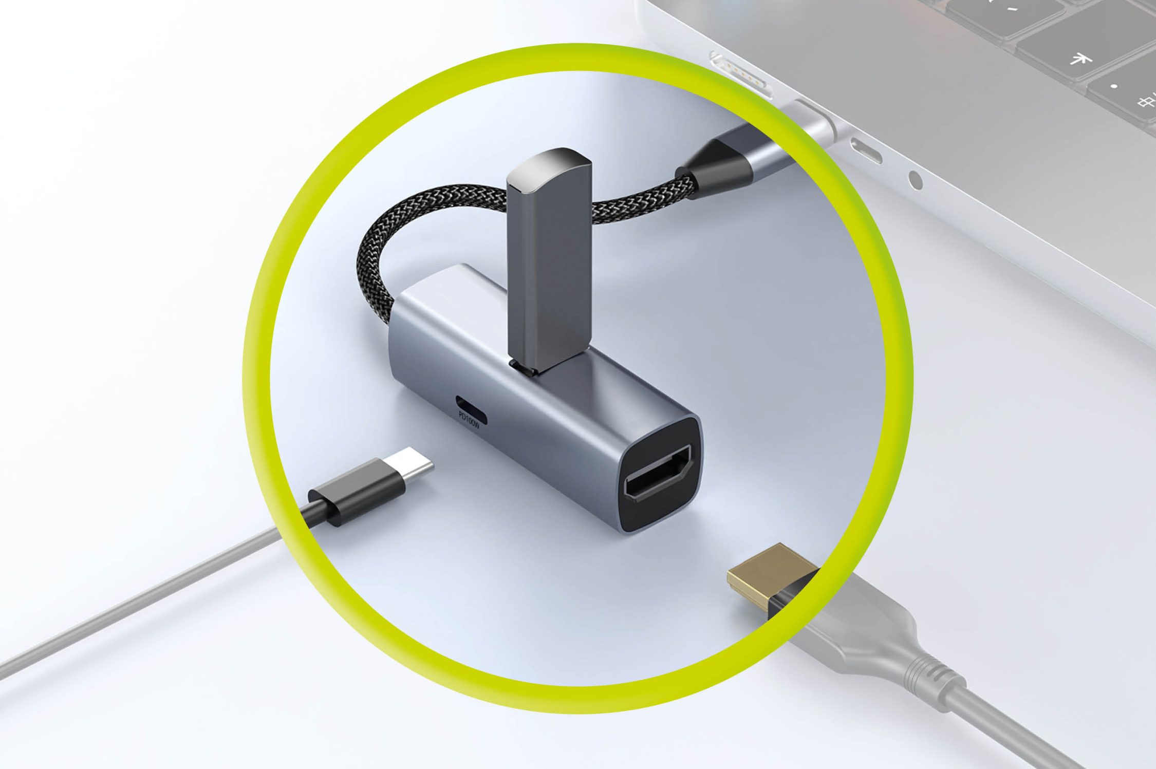 Mobile Origin 3in1 CompactHub (USB-A, USB-C, HDMI, USB-C Cable)