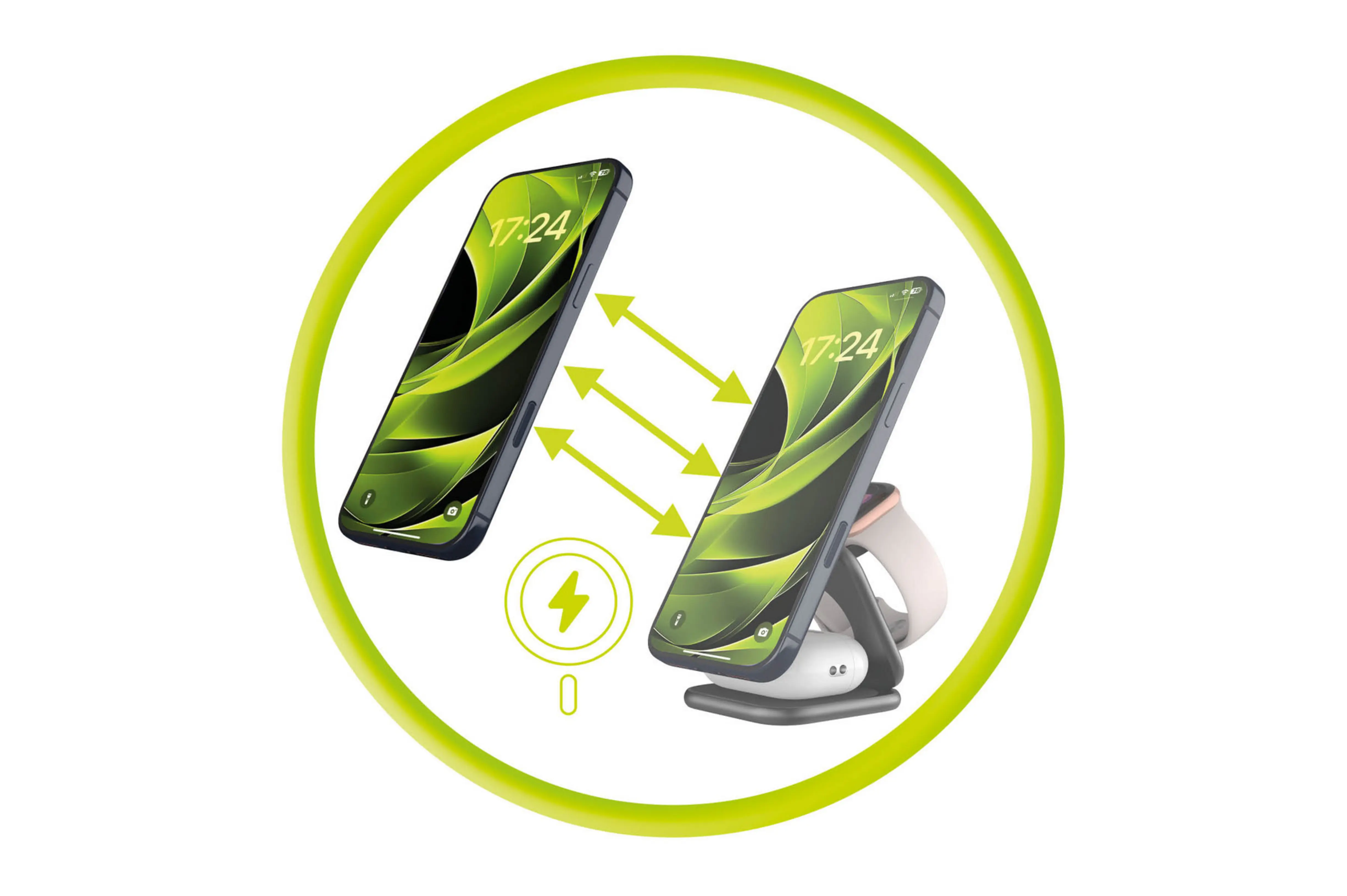 Mobile Origin 3in1 Qi2 25W összehajtható vezeték nélküli töltő - matt fekete