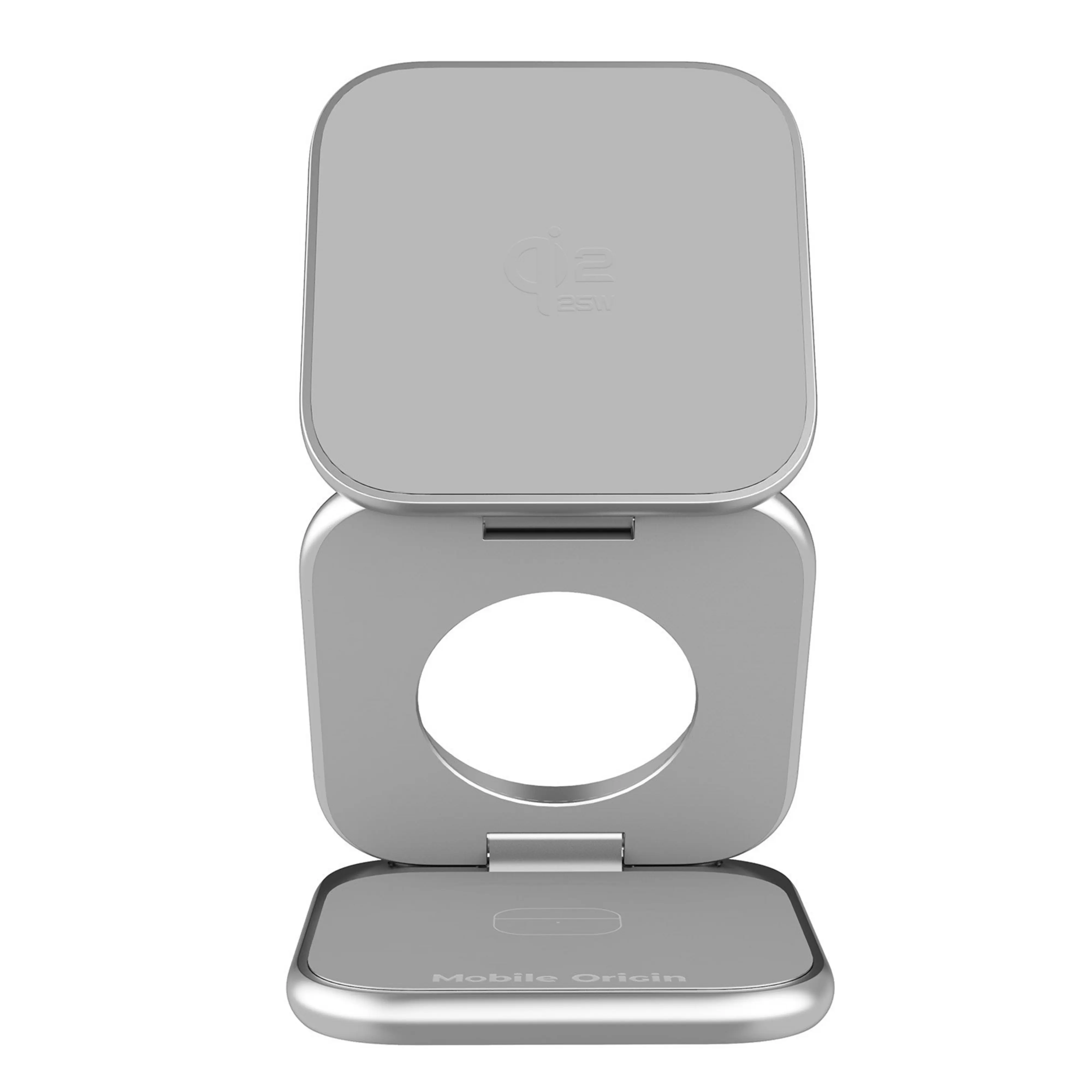 Mobile Origin 3in1 Qi2 25W összehajtható vezeték nélküli töltő - ezüst