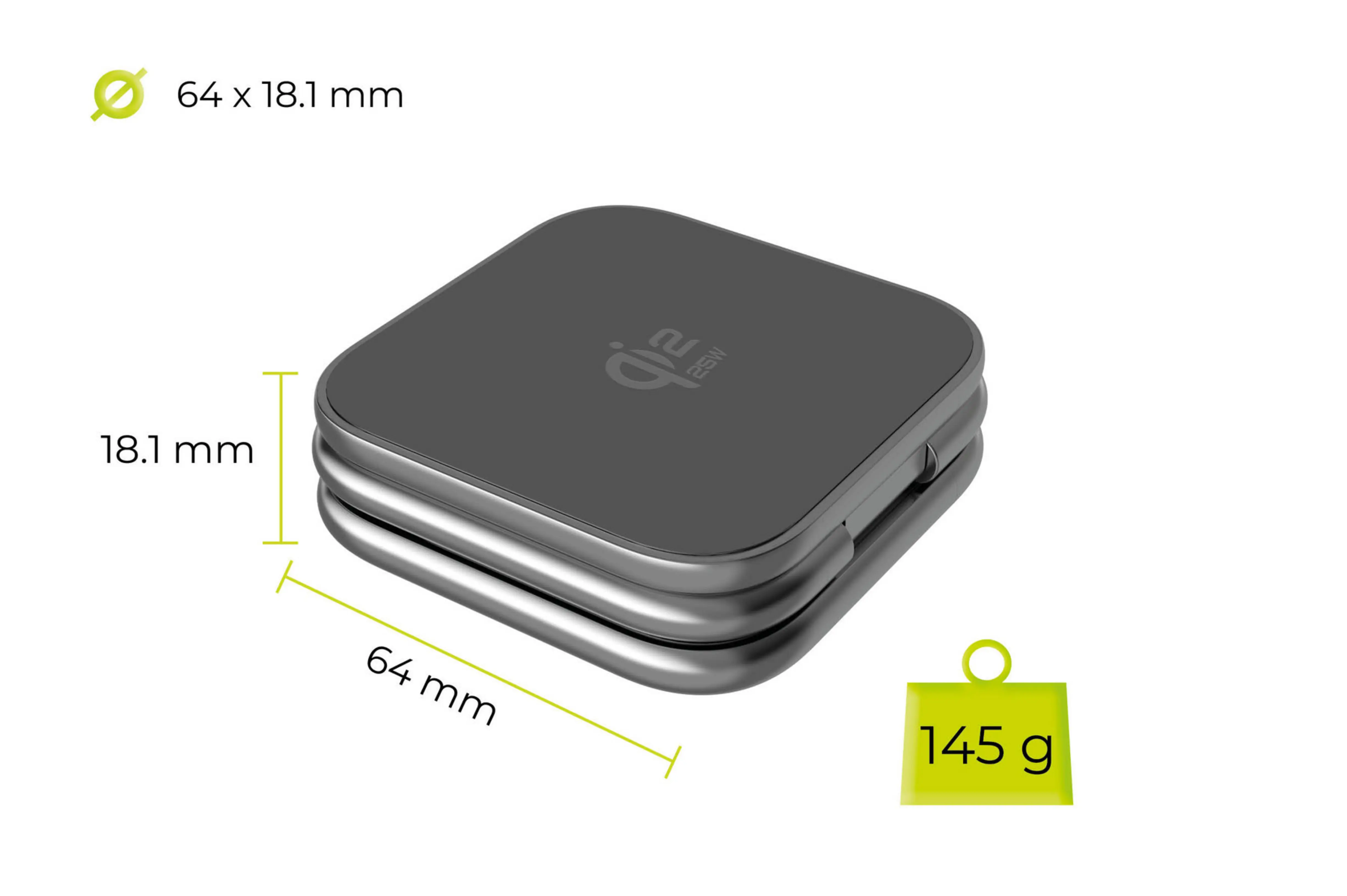 Mobile Origin 3in1 Qi2 25W összehajtható vezeték nélküli töltő - asztroszürke