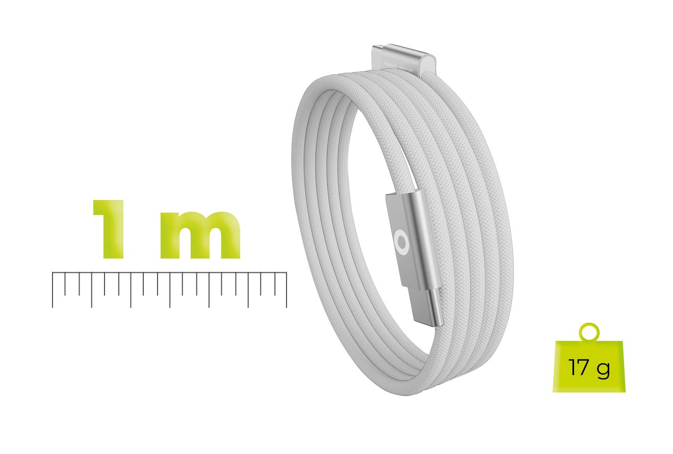 Mobile Origin 60W USB-C - USB-C kábel, 1m - fehér