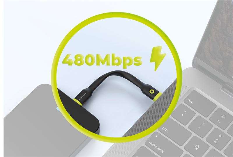 Mobile Origin kompakt USB-C - USB-C kábel - fekete