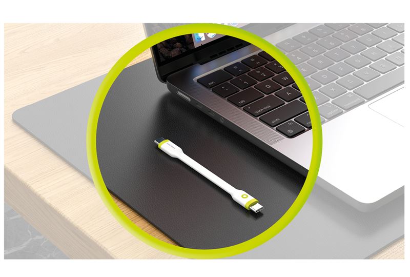 Mobile Origin kompakt USB-C - USB-C kábel - fehér
