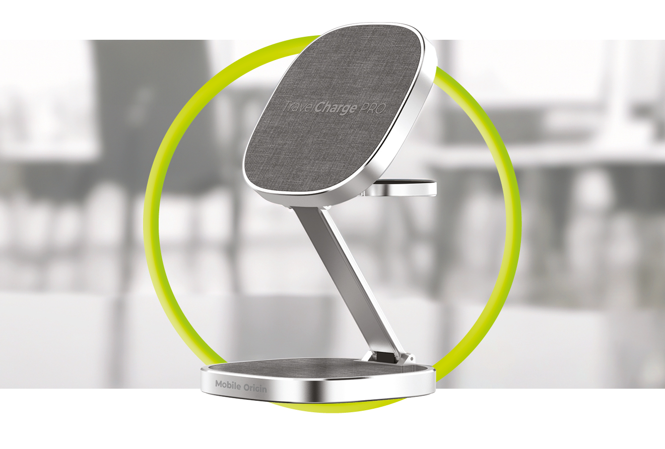 Mobile Origin TravelCharge Pro vezeték nélküli töltő - ezüst