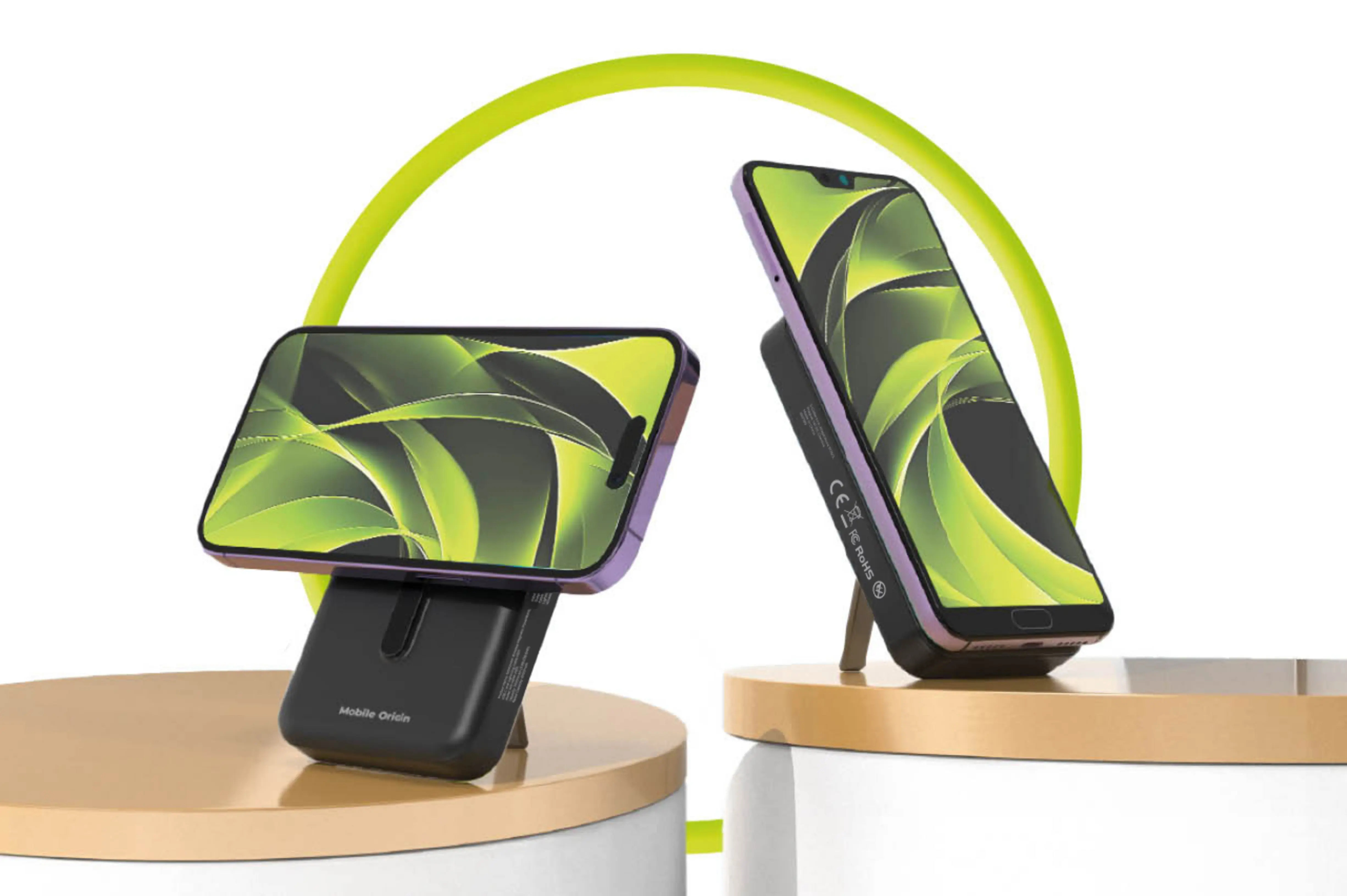 Mobile Origin 10 000mAh mágneses powerbank USB-C és Lightning kábellel