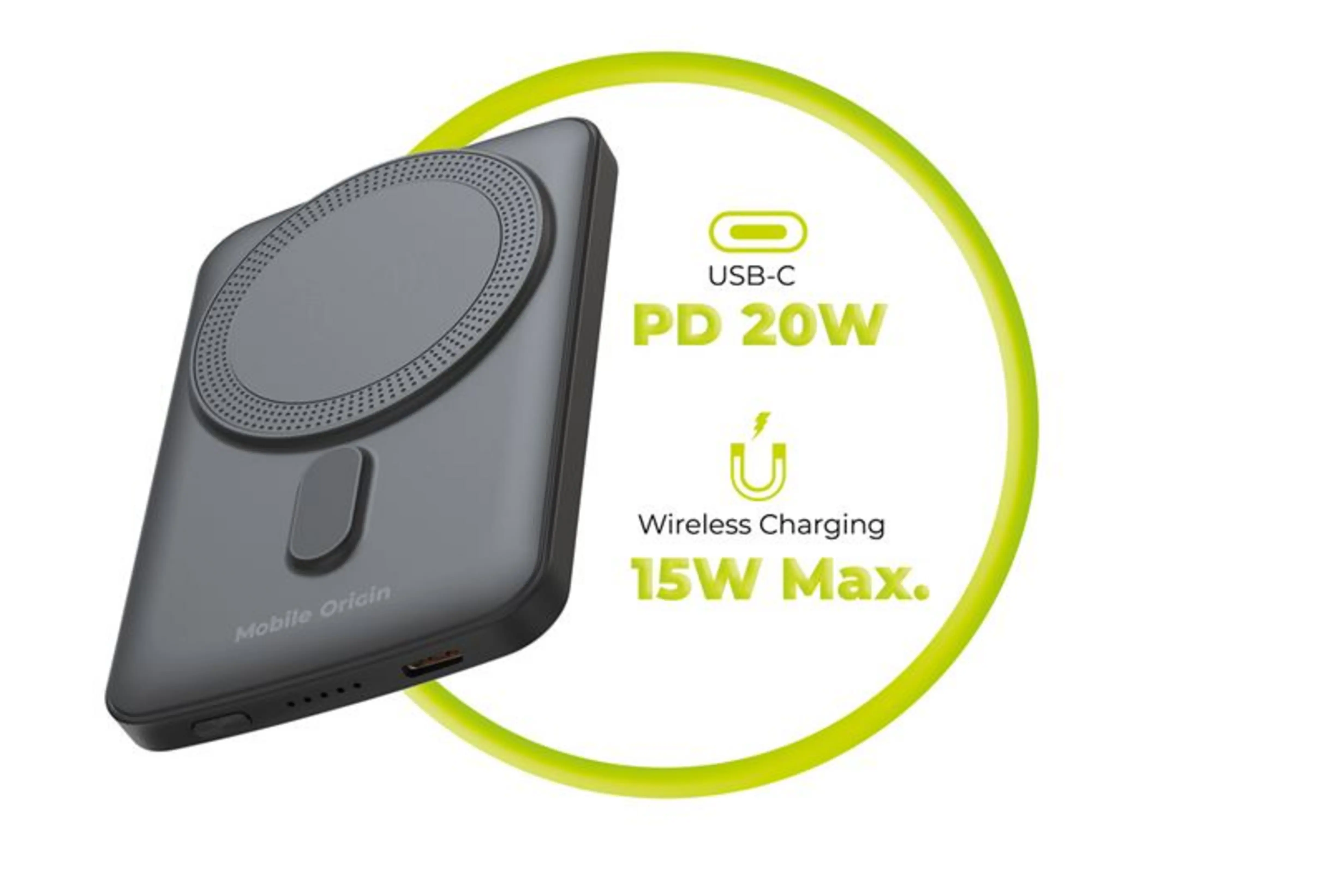 Mobile Origin 5000mAh mágneses powerbank