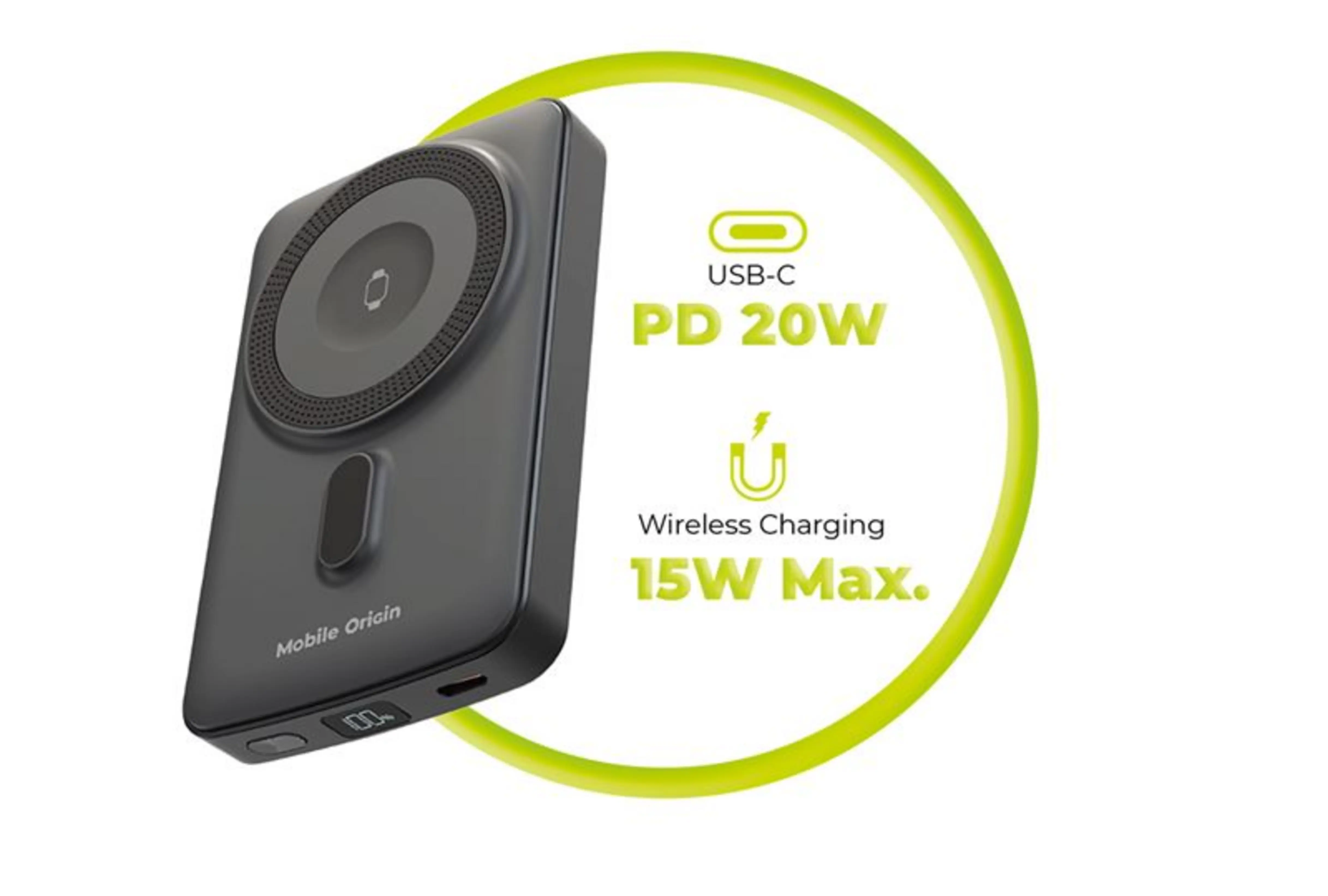 Mobile Origin 10 000mAh mágneses powerbank