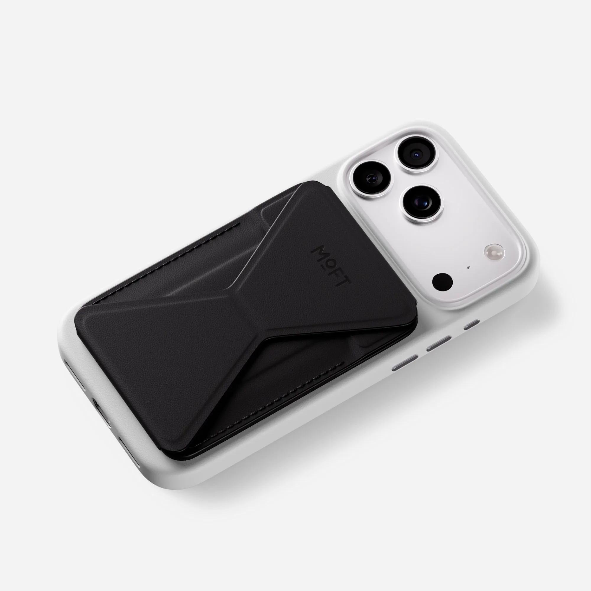 MOFT Snap-on Phone Stand & Wallet AERA (3 cards) - Jet Black