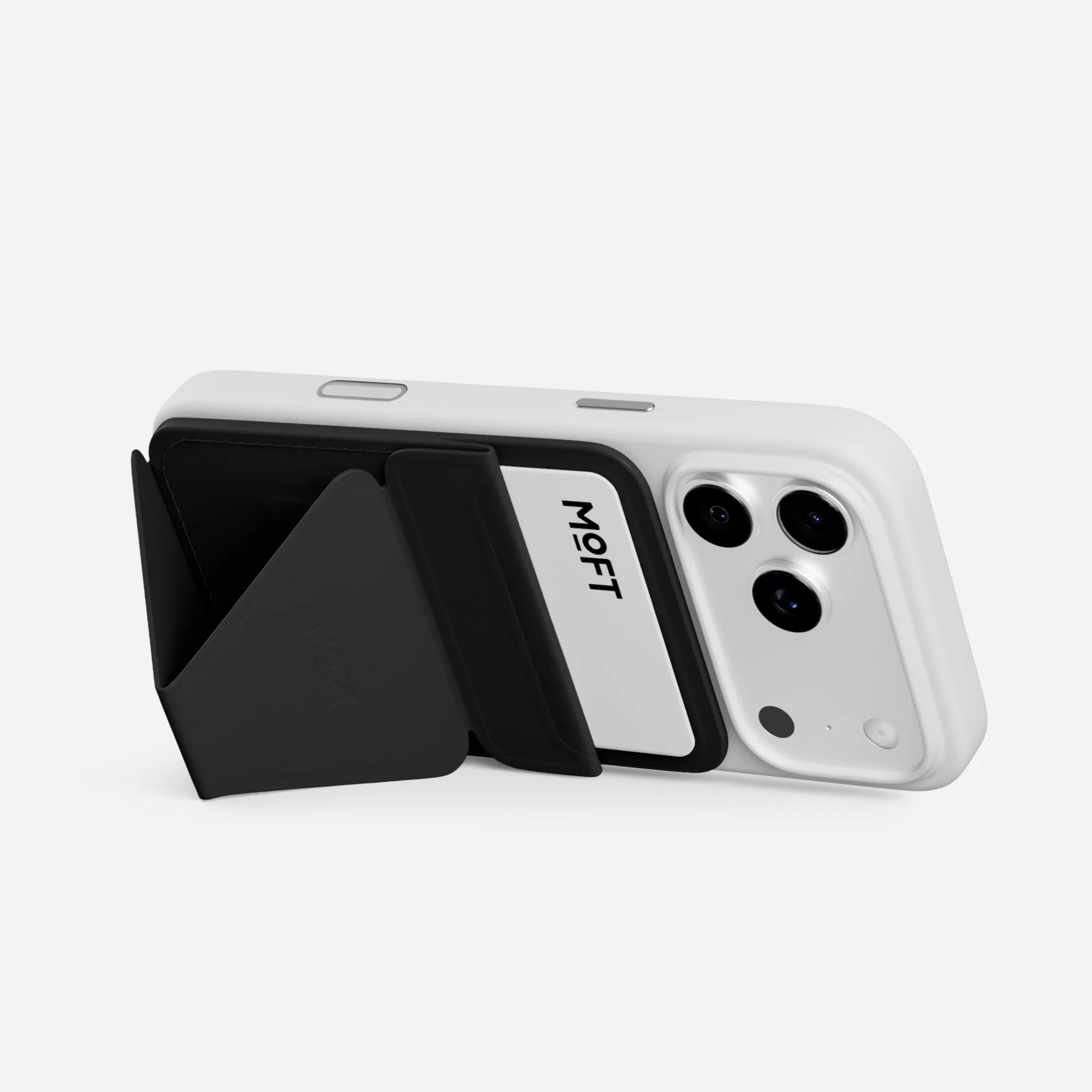 MOFT Snap-on Phone Stand & Wallet AERA (3 cards) - Jet Black