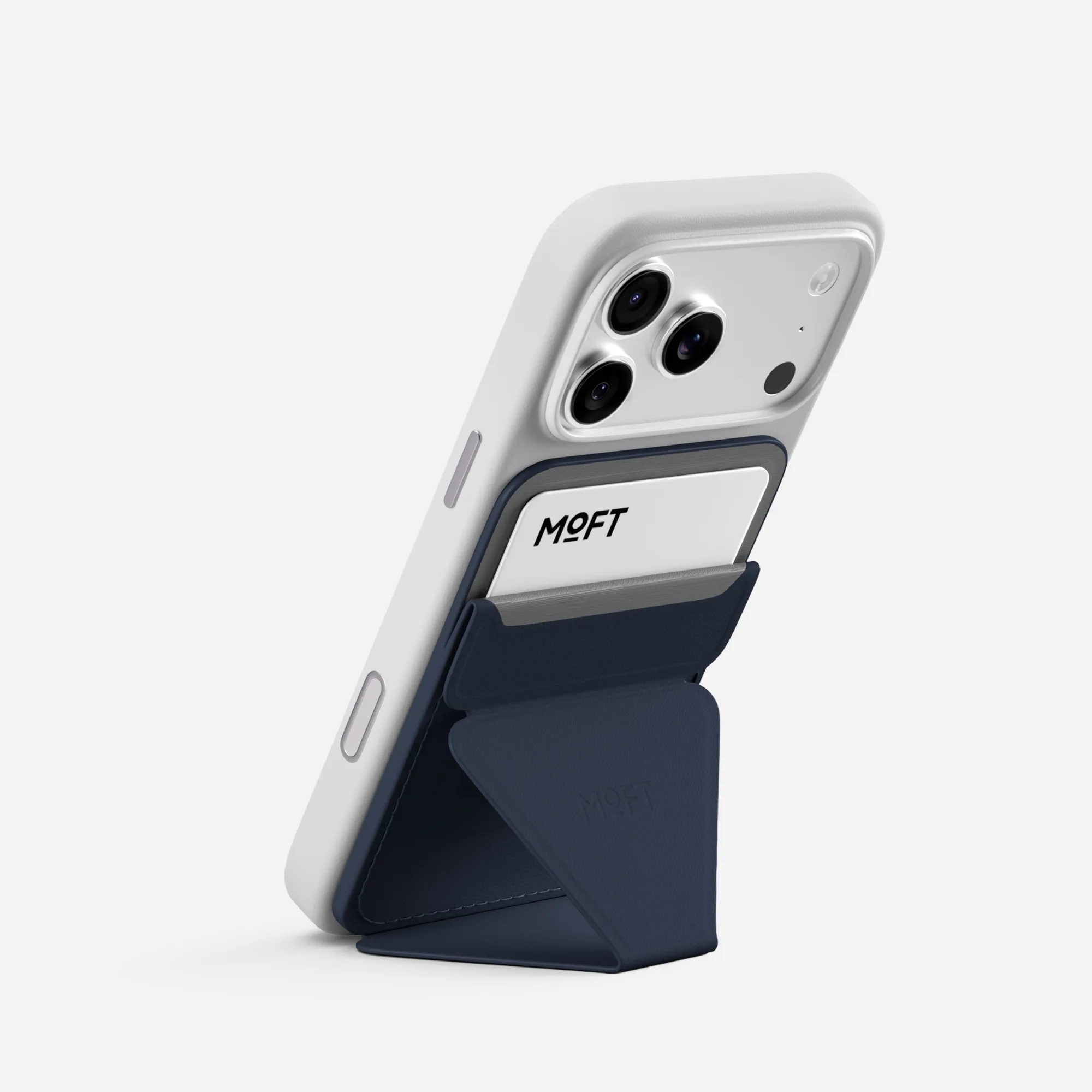 MOFT Snap-on Phone Stand & Wallet AERA (3 cards) - Navy Blue