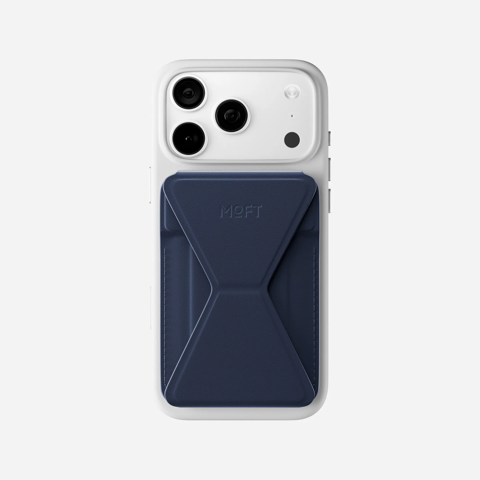 MOFT Snap-on Phone Stand & Wallet AERA (3 cards) - Navy Blue