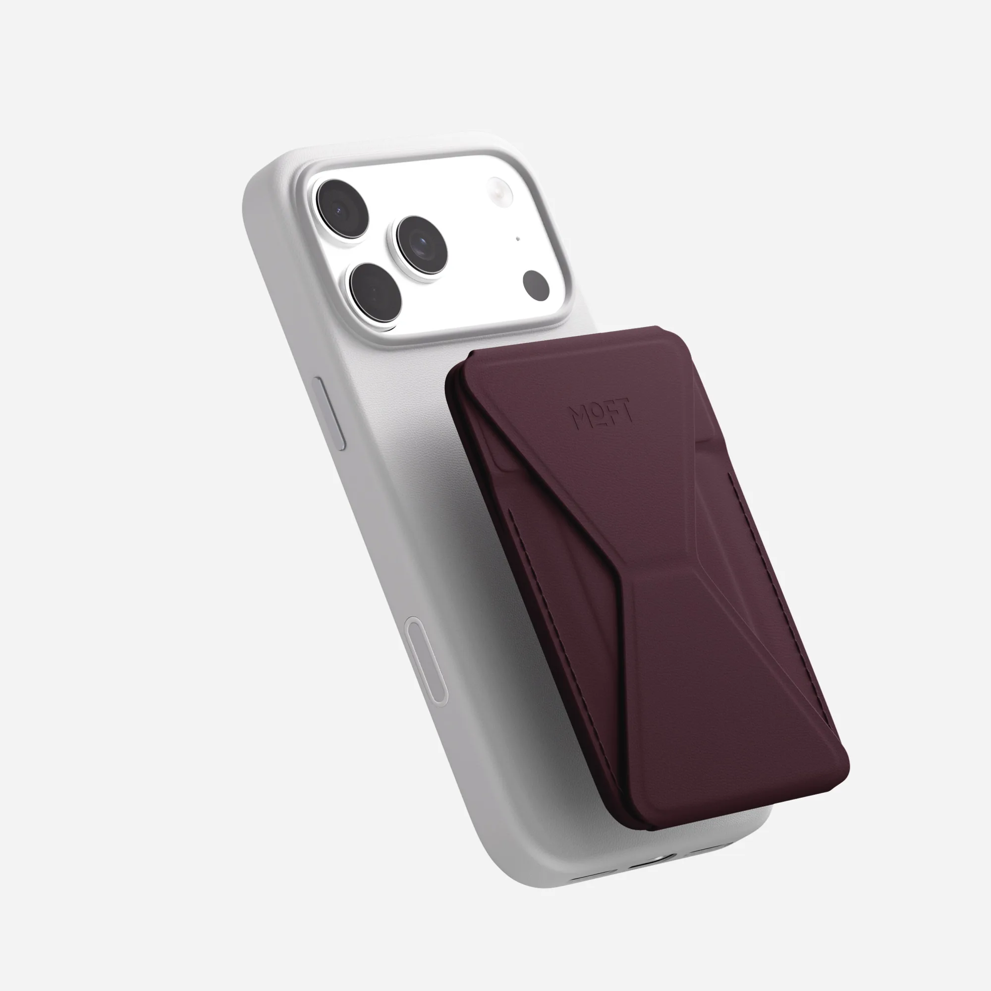 MOFT Trackable Wallet Stand (2 cards) - Cheery Lacquer